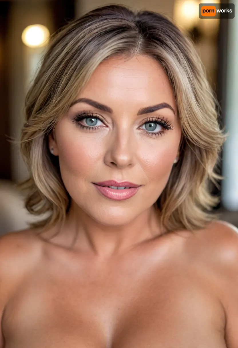 (obese), (mature:1.5), 60 years old chubby gilf, sagging, breasts, chavette, naked, tanned skin, straight silky brunette hair with highlights parted in the middle, voluptous, (chubby mature face), glamour, cinematic, hyperrealistic, 5k, best quality, (8k, RAW Photo, Highest Quality), (Epic Realism), Hyper Realistic, (Detailed Eyes), (Superior Quality), Intricate Detail, Cinematic, plump lips, contouring makeup, smokey eyes, fake lashes, juicy lips, nude lipstick, Detailed, (film grain length, 135mm, f/2.8, DoF, bokeh, ultra-detailed skin, wrinkles, perfect bright eyes, skin pores, prominent limbal ring, high-contrast eyes, finely detailed features), (mouth open wide), smiling, epiCNegative, suntanned skin, StokeRealV1, laurenceferrari, photo, in, phst, artstyle, fluxenh4nce, BadX, wrinkles, <lora:SDXL1.0_Essenz-series-by-AI_Characters_Style_BetterPhotography-v1.2-'Skynet':.8>, <lora:Midjourney Image Enhancer XL v1:1>, <lora:FLUXEnh4nce:.8>, <lora:attractive_notrigger:.8>