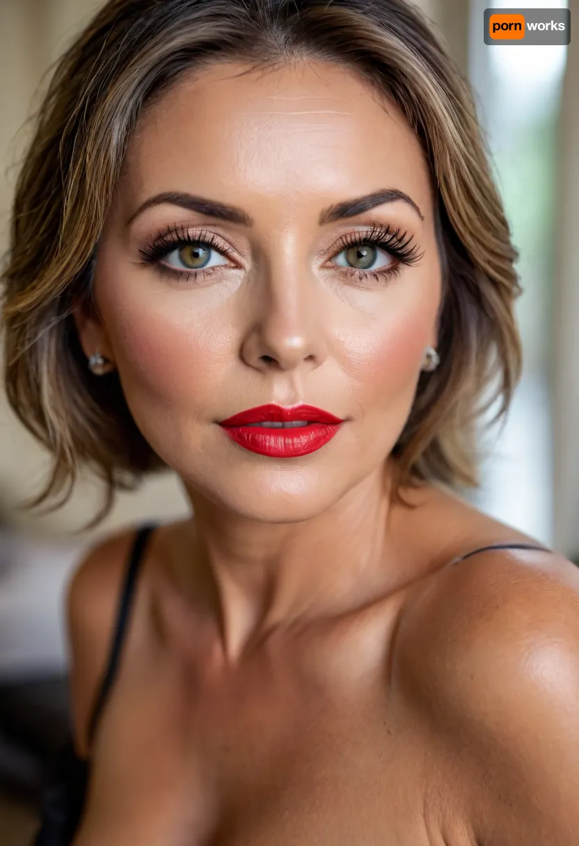 (mature:1.5), 60 years old english ava koxxx, chavette, naked, tanned skin, straight silky brunette hair with highlights parted in the middle, voluptous, (chubby mature face), glamour, cinematic, hyperrealistic, 5k, best quality, (8k, RAW Photo, Highest Quality), (Epic Realism), Hyper Realistic, (Detailed Eyes), (Superior Quality), Intricate Detail, Cinematic, plump lips, contouring makeup, smokey eyes, fake lashes, red lipstick, Detailed, (film grain length, 135mm, f/2.8, DoF, bokeh, focus on face, ultra-detailed skin, wrinkles, perfect bright eyes, skin pores, prominent limbal ring, high-contrast eyes, finely detailed features), epiCNegative, suntanned skin, StokeRealV1, laurenceferrari, photo, in, phst, artstyle, fluxenh4nce, BadX, <lora:SDXL1.0_Essenz-series-by-AI_Characters_Style_BetterPhotography-v1.2-'Skynet':.8>, <lora:Midjourney Image Enhancer XL v1:1>, <lora:cfg_scale_boost:1>, <lora:FLUXEnh4nce:.8>, <lora:attractive_notrigger:.8>