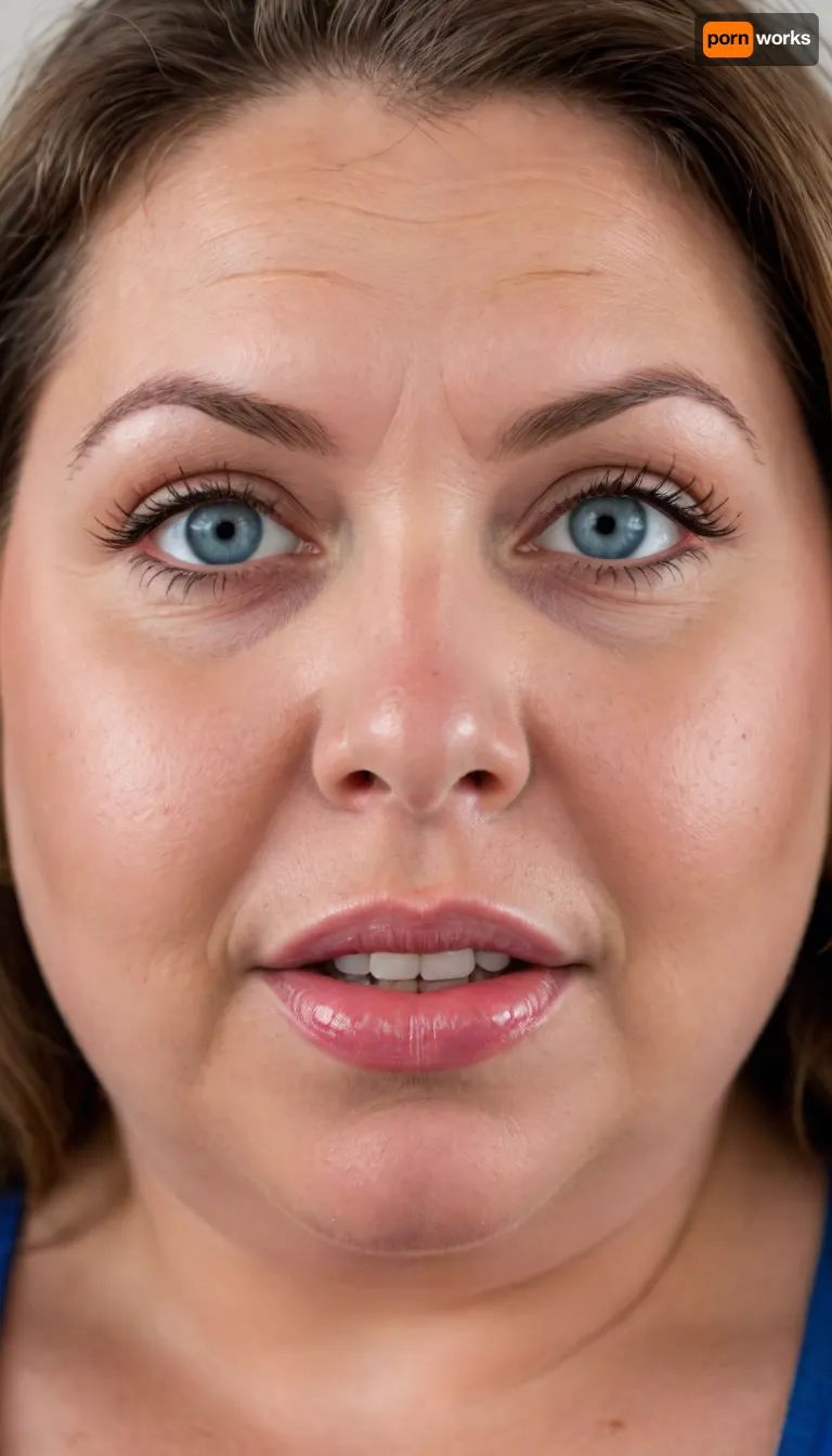 (obese:1.5), (mature:1.5), 60 years old chubby gilf, sagging, breasts, big nipples, dark areola, chavette, (wearing a black v-neck t-shirt), tanned skin, wavy silky balayage brunette hair with highlights parted in the middle, bangs, voluptous, (chubby mature face), glamour, cinematic, hyperrealistic, 5k, best quality, (8k, RAW Photo, Highest Quality), (Epic Realism), Hyper Realistic, (Detailed Eyes), (Superior Quality), Intricate Detail, Cinematic, plump lips, contouring makeup, smokey eyes, fake lashes, juicy lips, lipstick, Detailed, (film grain length, 135mm, f/2.8, DoF, bokeh, ultra-detailed skin, wrinkles, (perfect bright blue eyes:1.2), intense seductive eye contact, looking at viewer, seductive eyes, (big eyes), skin pores, prominent limbal ring, high-contrast eyes, finely detailed features), (mouth open wide:1.5), smiling, epiCNegative, suntanned skin, photo, in, phst, artstyle, BadX, wrinkles, <lora:SDXL1.0_Essenz-series-by-AI_Characters_Style_BetterPhotography-v1.2-'Skynet':.8>