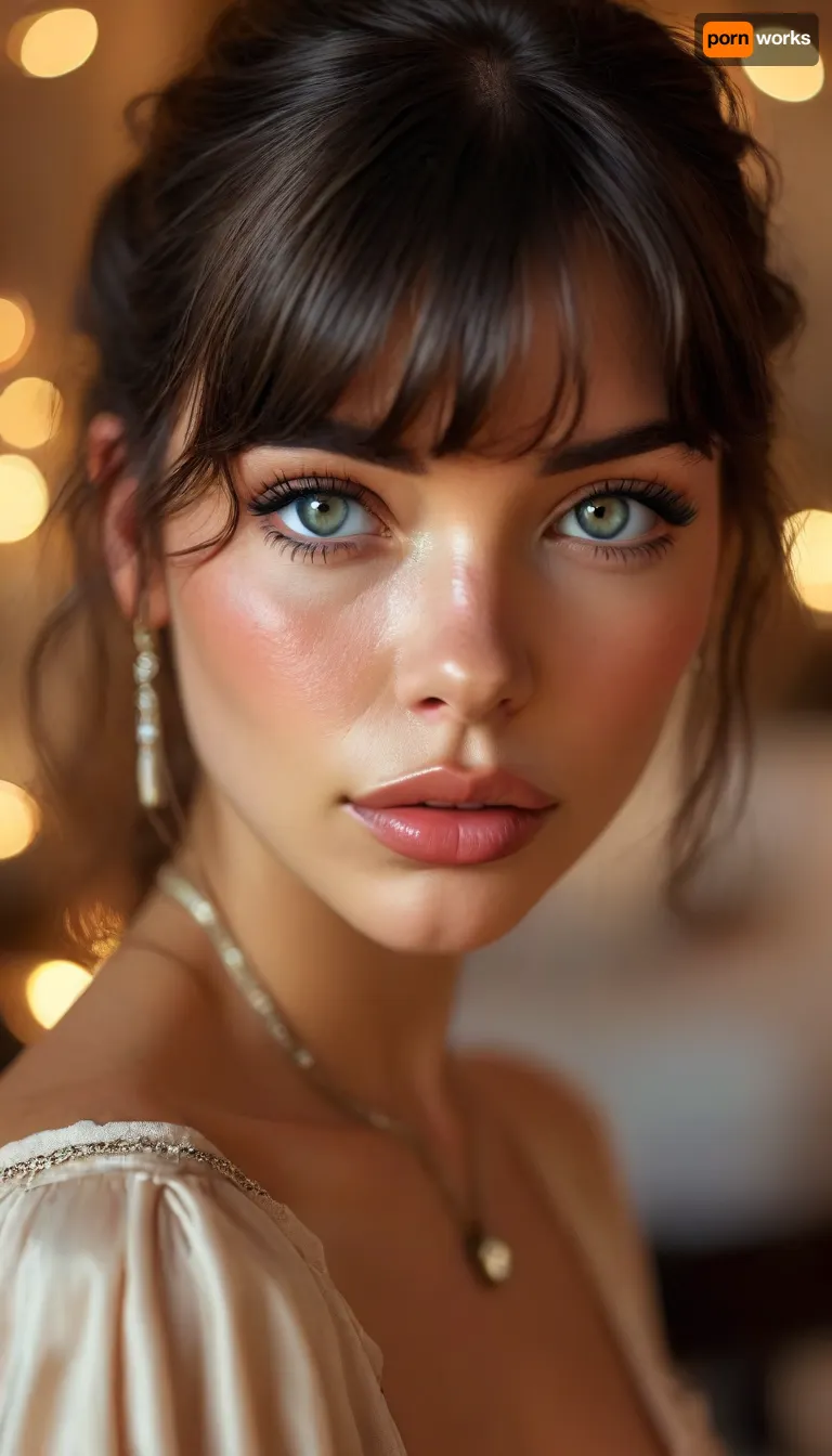 ziprealism, (intimate snapshot esthetic, French inspired, stunning French woman, cozy French bedroom), (adorable woman, soft smile, warm loving gaze, bashful pose:1.2), (f/2.8, shallow depth of field, creamy bokeh, warm romantic lighting, extreme closeup shot, tight headshot, intimate facial portrait, Dutch Angles, focus on eyes:1.6), (glossy ink black hair, wispy bangs with fringe, thick voluminous hair, low loose ponytail, loose hair framing face:1.4), (catchlights, limbal rings, large expressive eyes, stunning eyes, perfect eyes, long delicate eyelashes), (classic French facial features, flawless porcelain skin, soft blush), igbaddie, but, <lora:igbaddie-XL:.4>, <lora:MJ52:.8>, <lora:BUT_SDXL_SHS:.1>