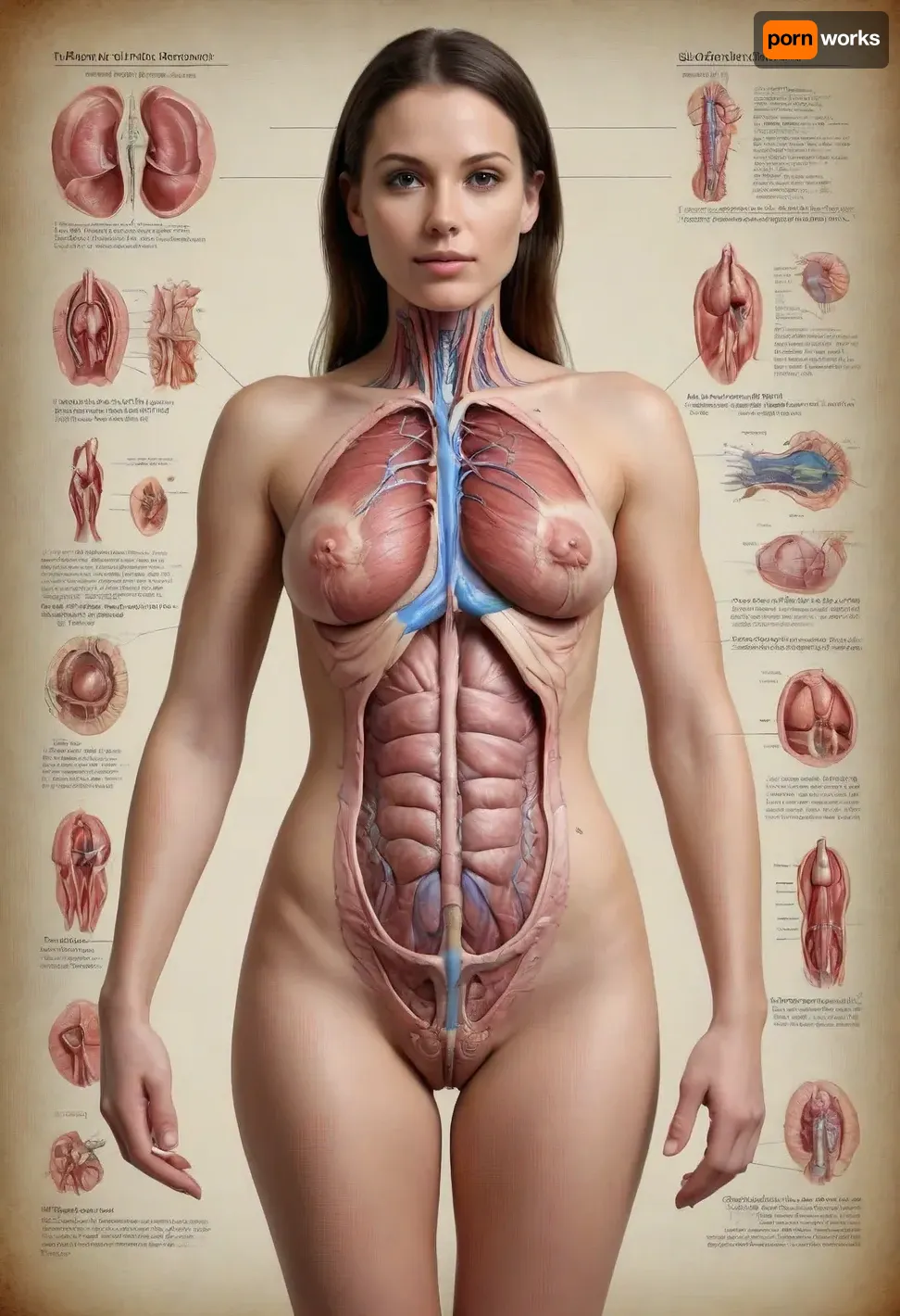 funny Detailed scientific textbook diagram showing the internal anatomy of an adult coquettish women. Labels refer to "function", "purpose", "storage system". Includes serious scientific footnotes and cross-sectional views of unexpectedly complex biological systems. #©KITTYART

























#©KITTYART