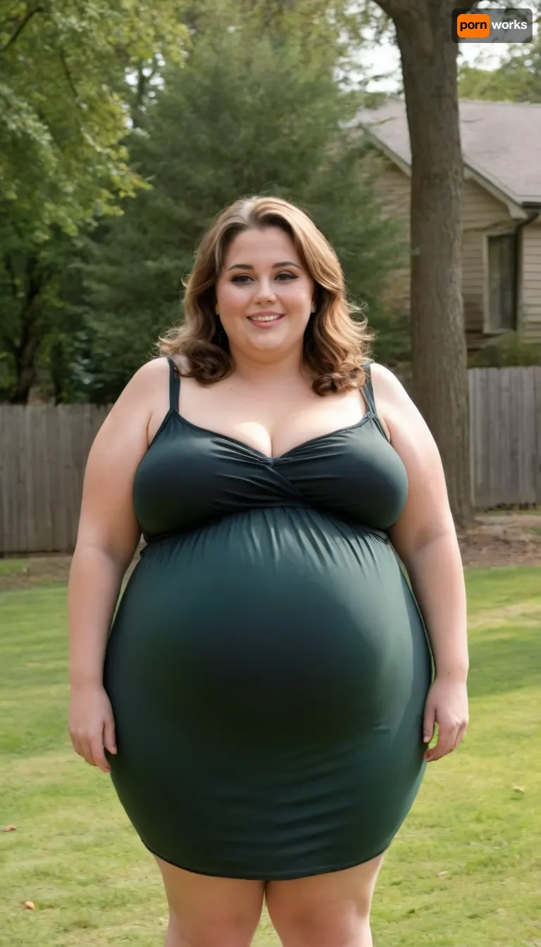 45° sideview, Full body shot, Sunny summer day, bright sunny day, (obese:1.3), The fat ssbbw mature milf 60 is walking on the lawn, green lawn, stark naked body, chubby milf, braless, hard nipples, black transparent sleeveless black maxidress, medium very saggy tits, plump waist, plump pubis, light brunette hair with highlights, bobcut hair, big eyes, happy smile, nip slip, (high quality:2)