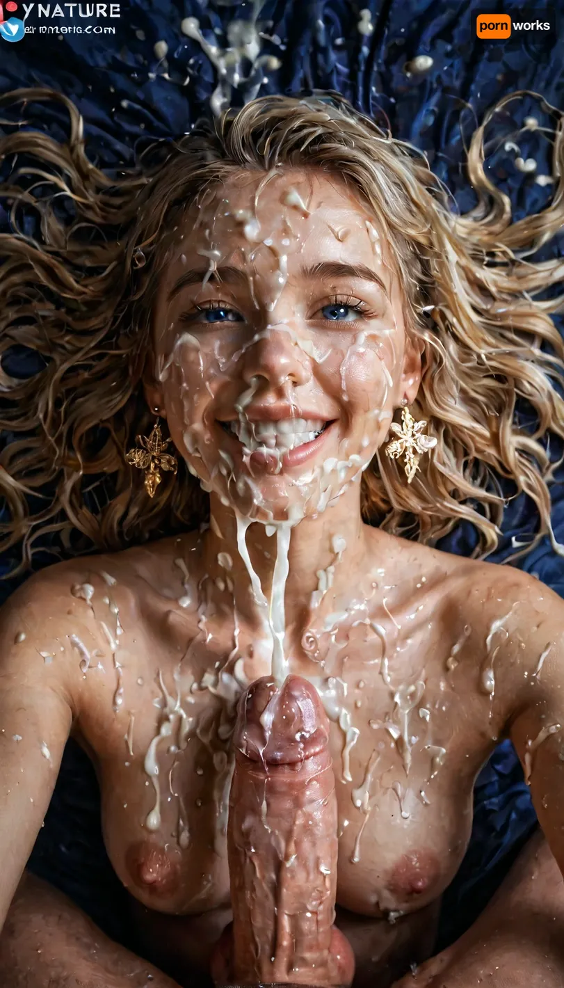 Amature candid photo, Amature 30 year old athletic college beauty, lean, long blonde hair, moaning. laying on a bed, nude, ultimate realism, poor lighting, at night, dark, night, realistic detailed skin texture, face, Sunkissed skin. excessive cum body, excessive cum on boobs, cumshot, projectile cumshot, dripping semen from dick, 20cm thick dick, pov, b cup peaky boobs, blue eyes, smile, cum on face, cum on lips, cum in nose, cum on fly, face covered by cum