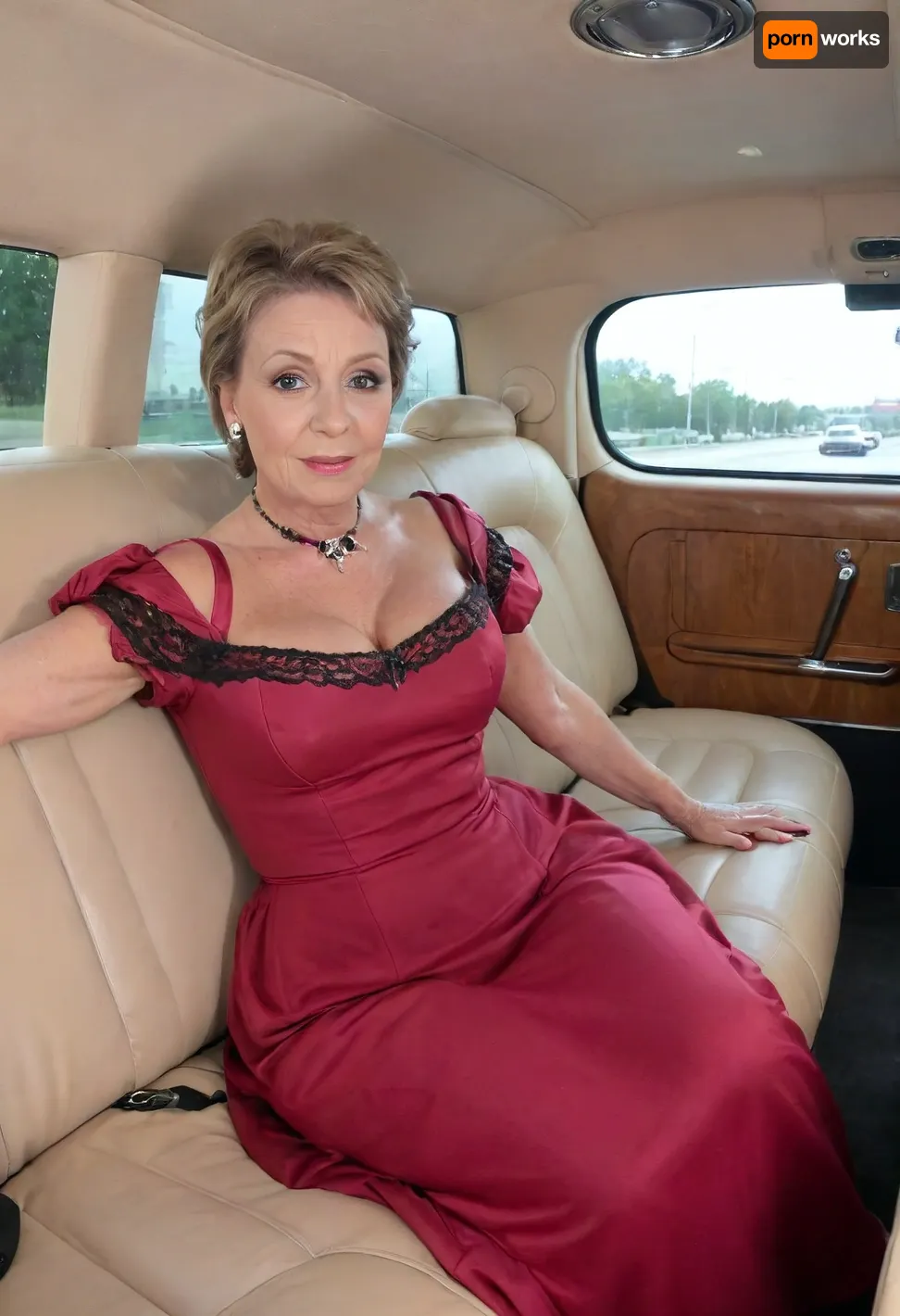 Grandma in a luxury limousine car, wide car, wide seat, fully clothed, masturbating, cum in pussy, (very old, 1.6), (gilf:1.4), facial wrinkles, (body wrinkles:1.5), shaved pussy, (small breasts:.1), red lipstick, red nails, white tooth, perfect denture, jewels, red lace bra visible under blouse, push-up bra, (brunette hair:1.2), panties pulled away, black lace stockings, skirt spreading around, (long leather hoop skirt:1.1), blouse falled down on shoulders, epic, gorgeous, (cum in pussy:1.3), skirtlift, spreading, saggy boobs hanging out, decolleté is full of cum, cum on boobs, (facial), (cumshot), (Missionary), (cfnm), (saggy:1.3), night Atmosphere, (georgian gown:1.5), black color of clothes, superior witch costume, piont hat, hyper-photorealistic, hoopdress, xlsanaa, woman, fucked by two young man, <lora:bab4d033-acad-4a4e-b6fa-5dda2bad3471.TA_trained:.8>, <lora:Hummer_Interior:.7>, <lora:xlsanaa woman:.7>, <lora:Blouse-SDXL_V1:.8>