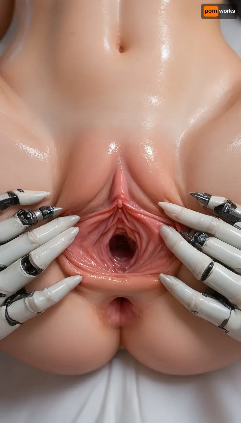 (1 girl), Photorealistic, best quality, masterpiece, Pretty, beautiful, beautiful face, pretty face, perfect face, well-groomed skin, perfect skin, symmetrical eyes, Two ponytails, Iridescent hair color, hair in the form of cat ears, (Cat whiskers are painted on the face, makeup is a cat's face, beautiful skinny 18 year old cyberpunk prosthetic girl, robotic arms and legs, robot fingers, mechanical parts, robot joints, robotic prosthetic arms and legs, robotic prosthetic fingers), (full body shot), expose pussy and asshole, lying on the floor, legs apart, masturbating, cumming, ((((all prostheses are disconnected from the torso, all prostheses are detached from the torso, the prostheses are connected by wires, prosthetics instead of limbs, no limbs, robotic mouth, robotic breasts, robotic nipples, robotic vagina, robotic clitoris)))), flowing pussy, 20 year old girl, smile, photorealism, ice blue eyes, topless, flat, chested, Ultra detailed RAW color photography, highly detailed, high level of detail, (skinny:1.5), tall, small waist, small hips, tiny ass, long thin legs, Lying on her back, (oiled skin:1.4), very freckled, alone, jewelry earrings, very red symmetrical lips, round eyes, round tits, (((perfect fingers, perfect hands, hyper gaping pussy))), tows, ropes, ((hyper gaping pussy, hyper gaping vagina, maigre, musclé, seins visibles, pussy visibles, big clitoris visibles, seins nus, HDR pussy, hyper spread pussy, hyper pussy juice dripping)), (perfect adult body proportions), Real, photorealistic, hi-detaild, 8k, pussy dripping, pussy dripping semen, (spread pussy:1.5), hi-detailed pussy, perfect pussy, ((doing standing gymnastics))