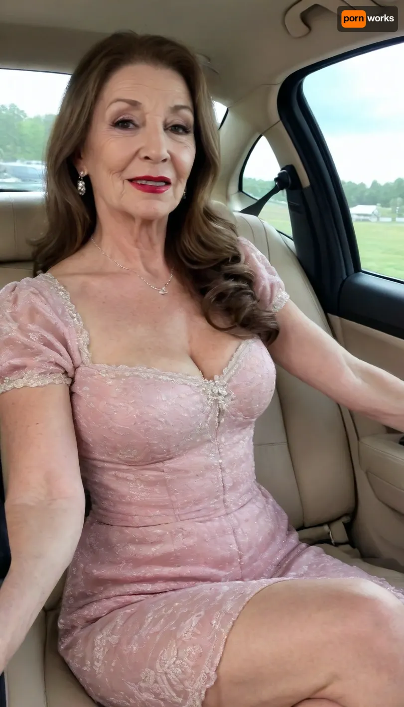 gilf in a luxury limousine car, wide car, wide seat, fully clothed, masturbating, cum in pussy, (very mature:1.7), (gilf:1.5), facial wrinkles, (body wrinkles:1.5), shaved pussy, (small breasts:.9), red lipstick, red nails, white tooth, perfect denture, jewels, red lace bra seen through dress, (brunette hair:1.2), panties pulled away, black lace stockings, dress spreading around, (long lace hoop dress:1.1), dress falled down on shoulders, epic, gorgeous, skirtlift to see her pussy, spreading, (facial), (cfnm), (saggy:1.3), night Atmosphere, (georgian gown:1.8), superior costume, pink, red, puprle, burgundy, hoop dress, cleavage, full body, full length shot, ElementalWind