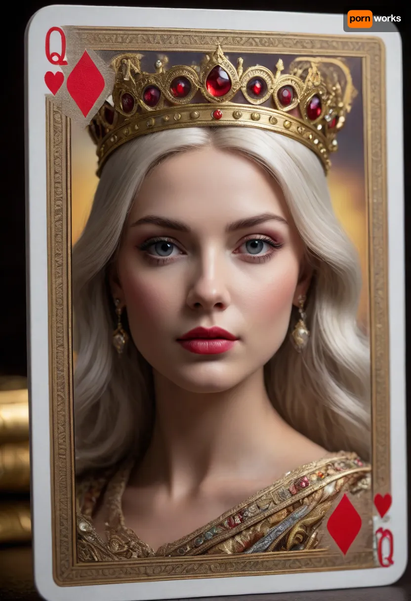 (Playing cards queen:1.5)