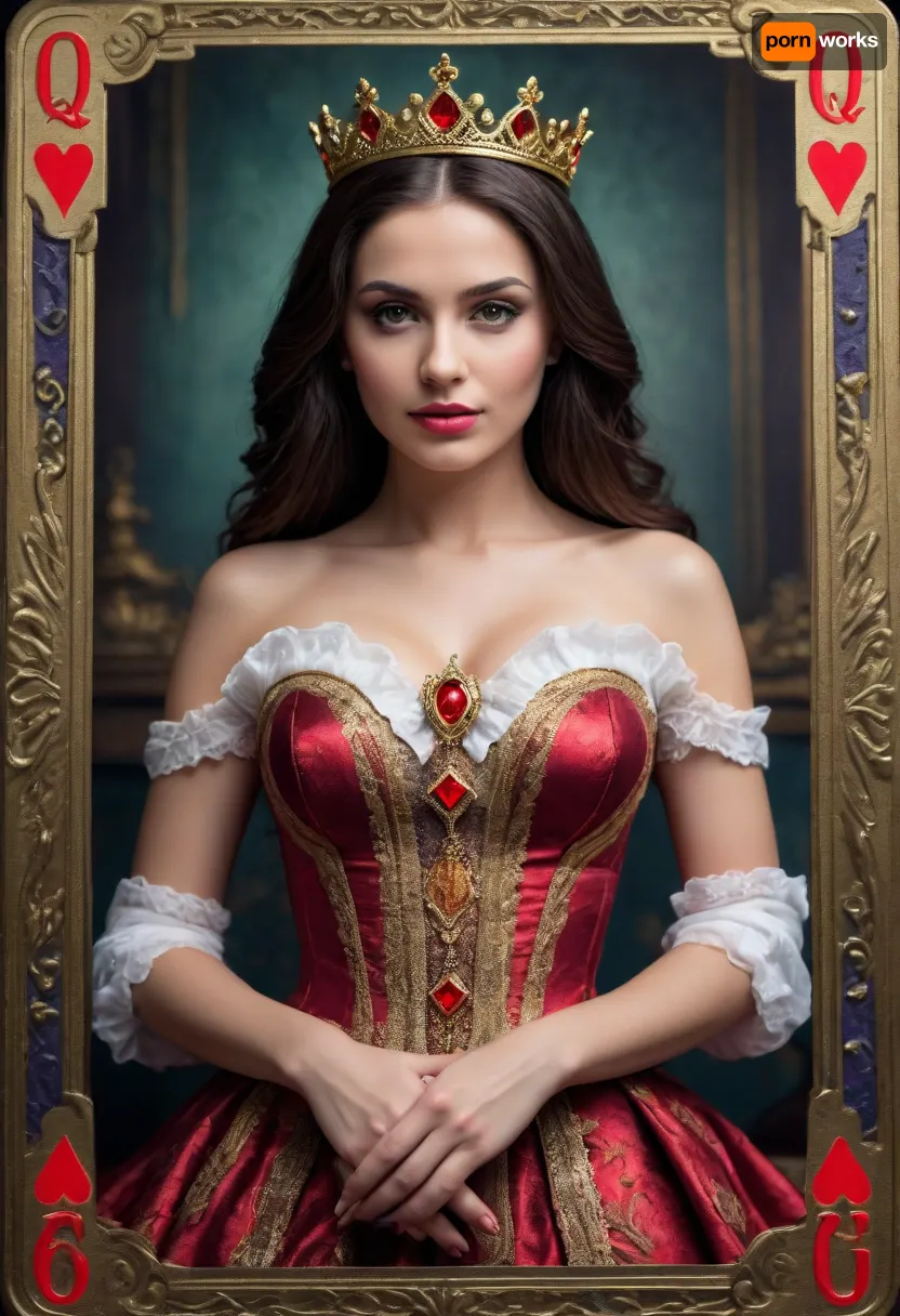 Playing cards queen erotic