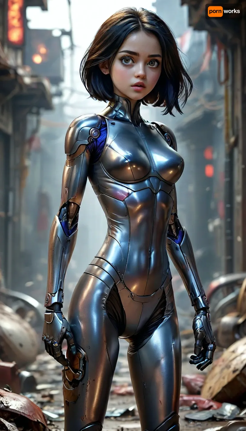 Alita, Battle Angel, (English, Alita, Battle Angel), is an American cyberpunk action film directed by Robert Rodriguez based on the GUNNM manga by Yukito Kishiro, which was released in February 2019. Plot, The year is 2563, three hundred years after the "Desolation" war. During the catastrophic war with Mars, Earth is devastated, with the exception of the massive flying city of Zalem and the impoverished settlement beneath it, Iron City, also known as the "Underworld." In the Underworld, Dr. Dyson Ido discovers the remains of a cyborg girl in a garbage dump from Zalem. Dr. Ido gives her the name of her deceased daughter, and the body that was intended for her. Upon regaining consciousness, Alita cannot remember anything, but she discovers that she possesses the combat skills of a cyborg, and she begins searching for her lost memories. Alita is a cyborg, a pretty young girl with big eyes, and at the same time a perfect fighting machine that, despite its inhuman strength, is capable of feeling, empathizing, and, of course, falling in love., <lora:Alita_SDXL_v2:2>