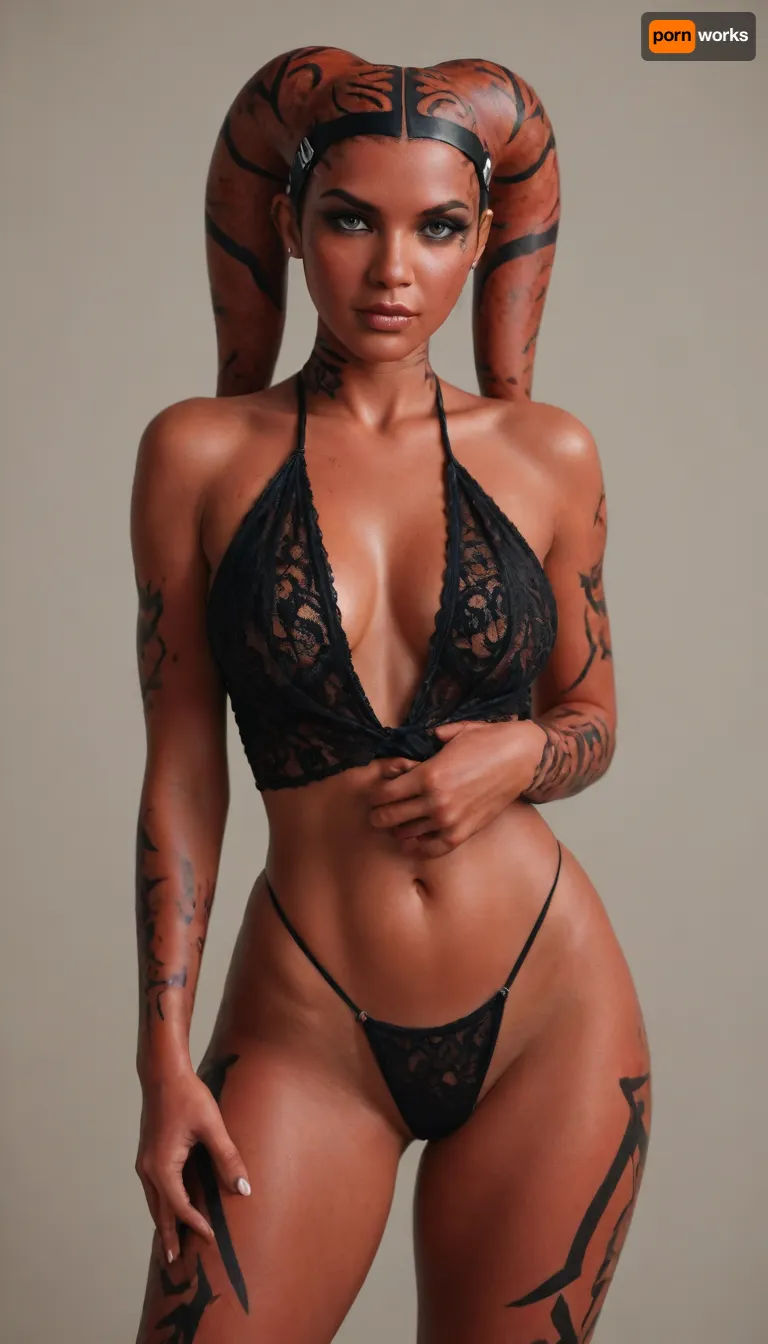 super sexy, (((twi'lek darth talon red skin))), incredibly sexy, cleavage, g string, lace, posing sexy