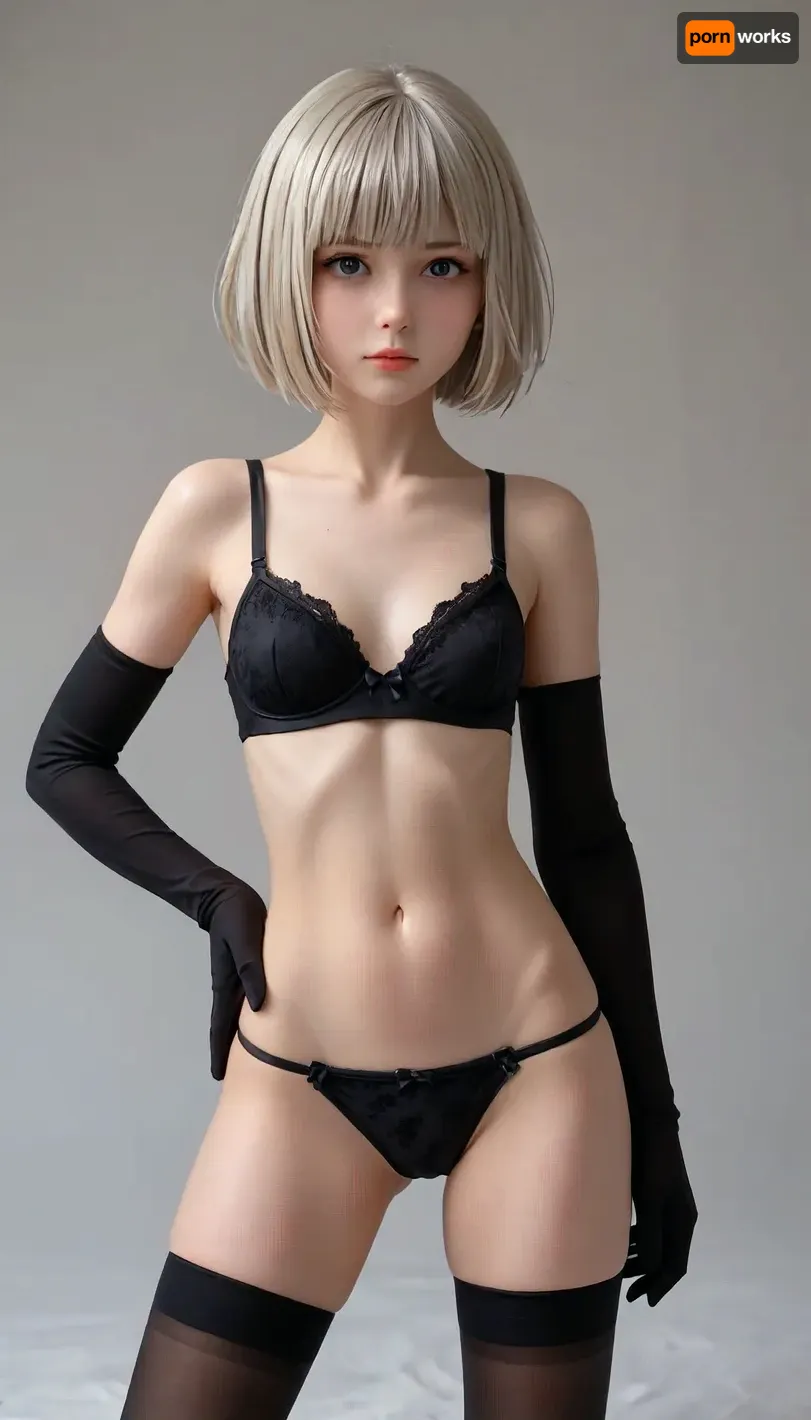 孤立した瞬間: 親密なルネリの黒いクラッドのヴィクセンポーズ、彼女の魅力を示す