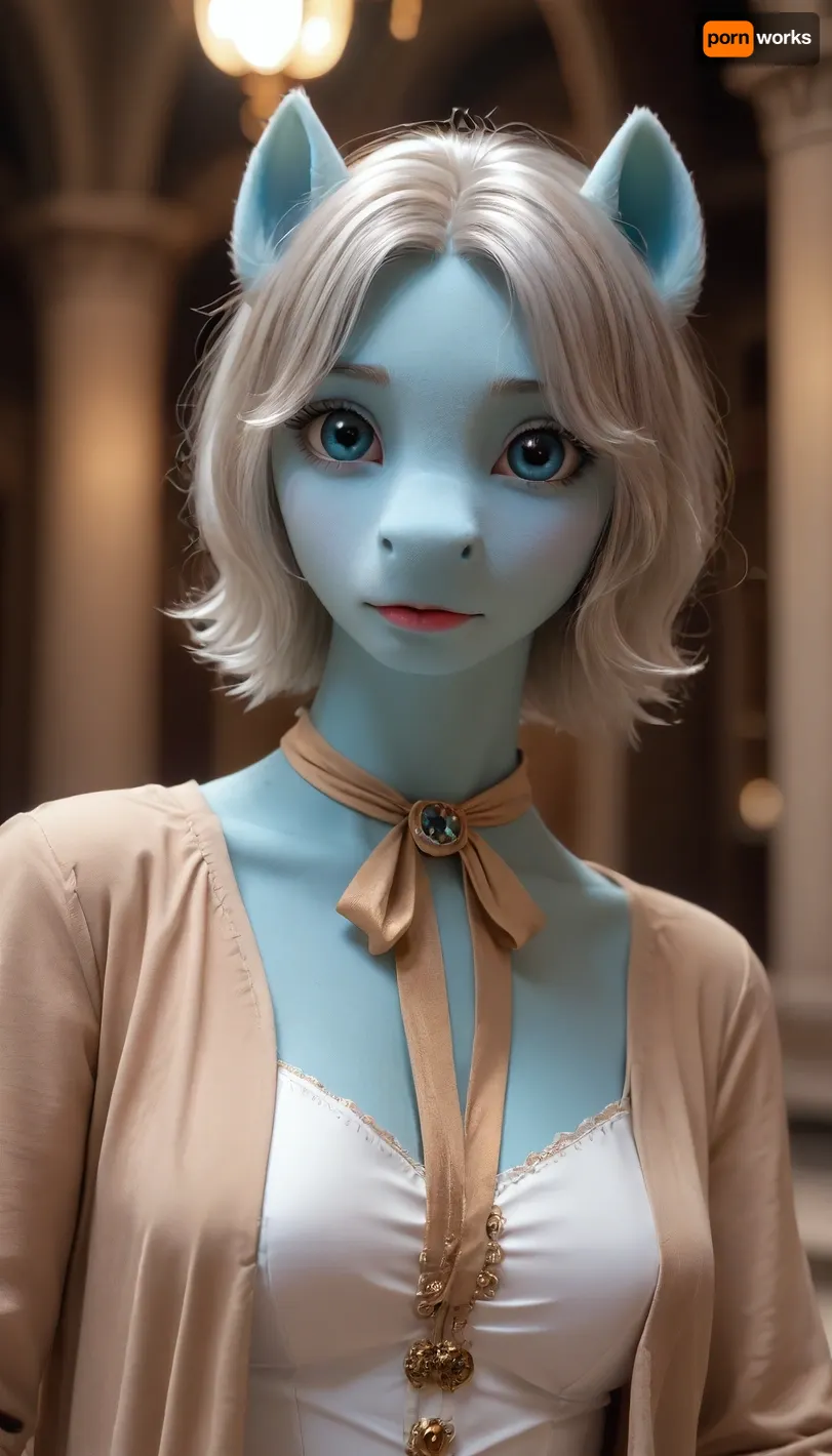 mlp anthro nude, pony, horse, blue fur