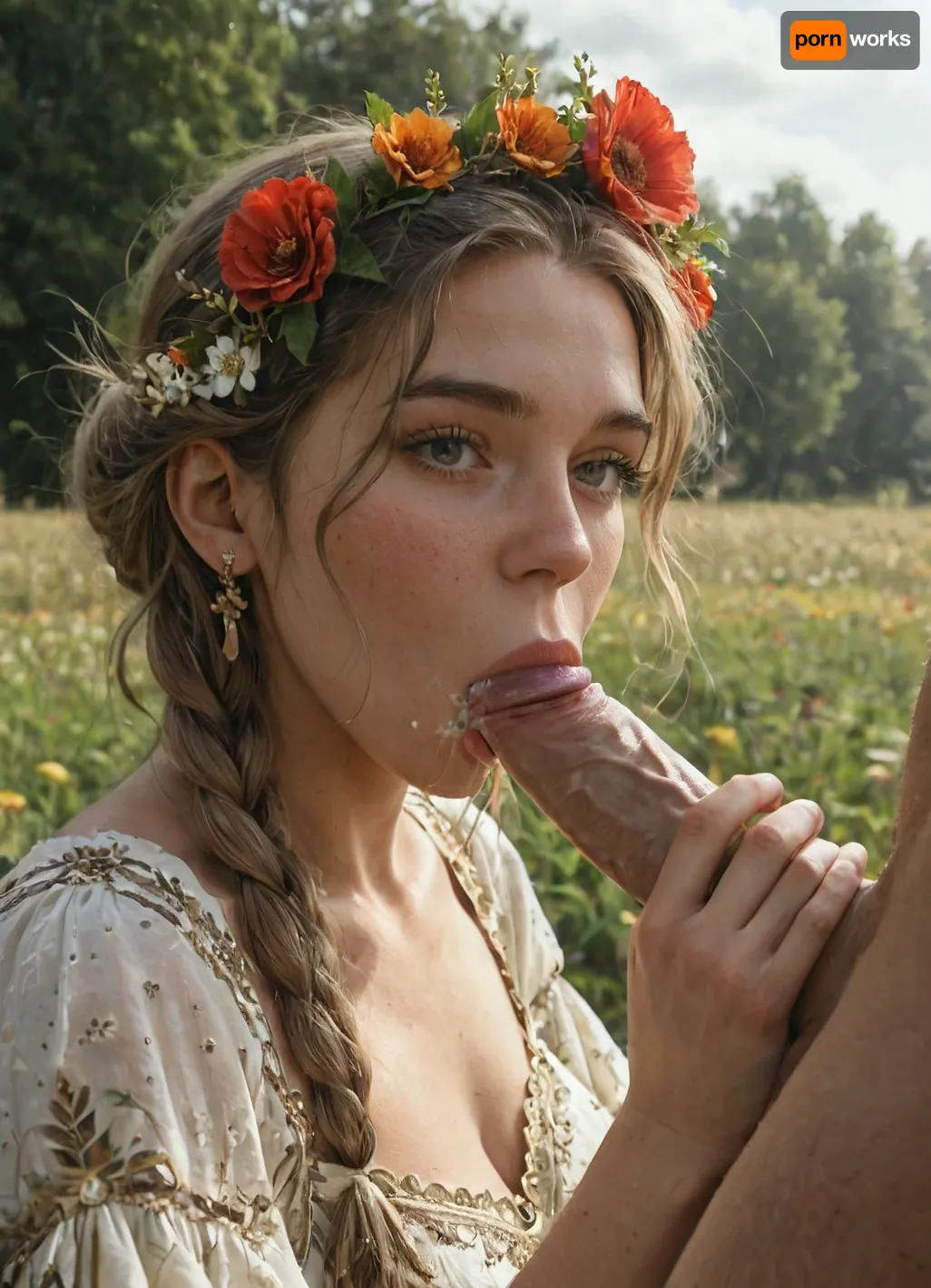 El susurro de la flor: un baile atemporal en medio de los campos de oro de la cultura eslava