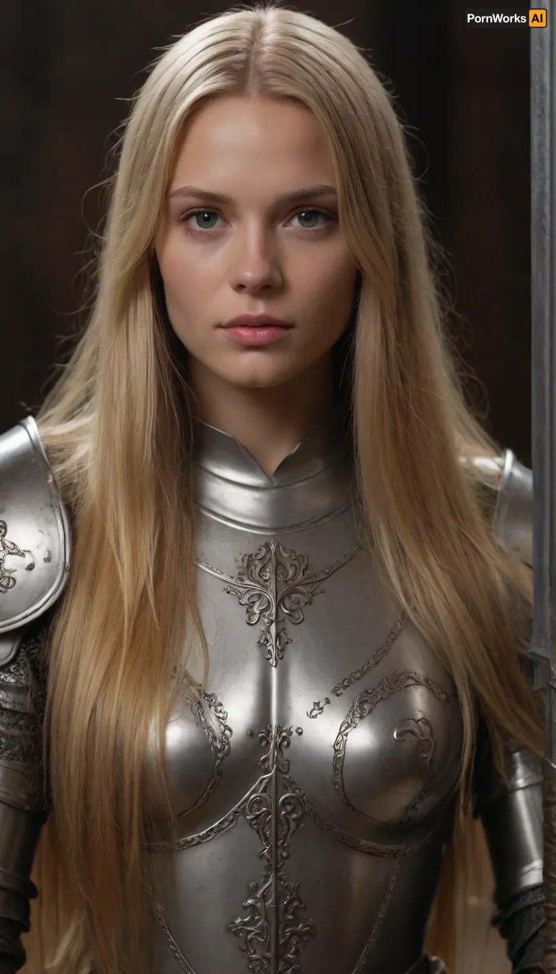 Blonde Hair
Oiled Skin
18+
perfect beautiful slim scandinavian woman, tanned skin, oiled skin, perfect small round breast and small rounded ass, wet skin, very long blonde hair, ((long hair:1.5)), ((wearing detailed full knight armor and a long old sword with detailed runes)), frontview