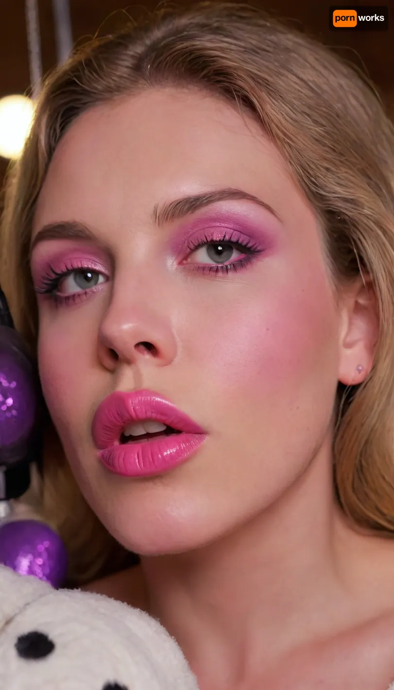 Alice, (over-detailed), best quality, masterpiece, soft lighting, soft shadows, (milking machine attached to her large breasts, purple nipples, lactation, breastfeeding), (lips:2), (cow makeup:1.2), long bare eyelashes, funny facial expression, open mouth, big ass, open round pussy orgasm makeup, eyeliner, eyelashes, <lora:Modern_MakeUp_XL_v0_1:.8>