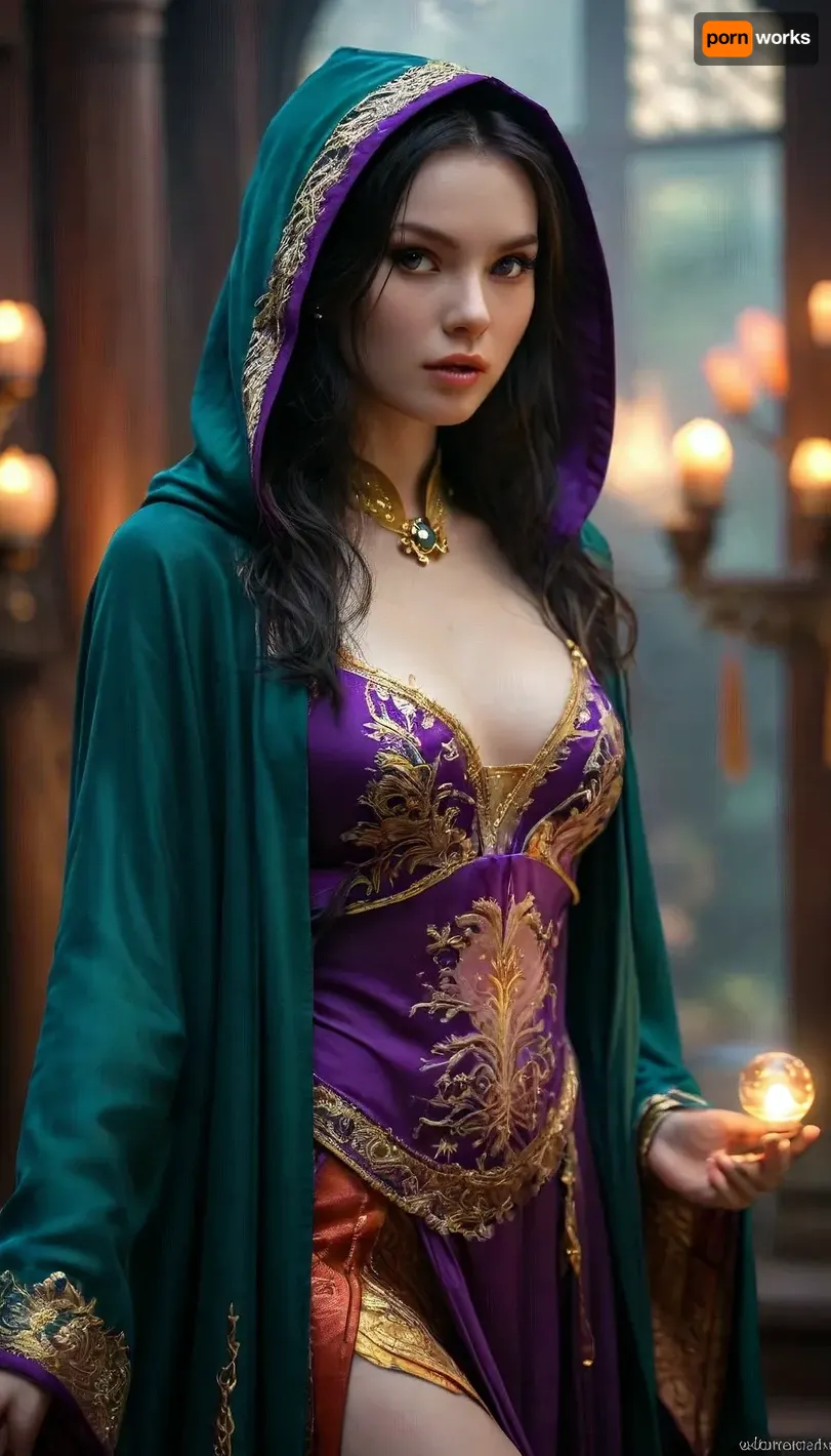 32k UHD, 8k UHD, masterpiece, ultra detailed, highly detailed face, piercing eyes, mysterious sorceress, (fantasy:1.3), full body, elegant robes, pale skin, flowing robes, intricate golden embroidery, deep purple and emerald clothing, hooded cloak, fiery orb, arcane energy, suggestive pose, regal presence, dramatic lighting, fantasy character, dark background, cinematic shading, concept art, trending on artstation, by artgerm and greg rutkowski, fantasy illustration, mystical atmosphere, powerful female mage, enchanting, high fantasy, ultra detailed clothing, magical aura, ornate jewelry, gemstone belt, soft firelight, ethereal glow, fantasy wallpaper, qipao1, cheongsam, asa, akira, ohwx, woman, pale, skin, <lora:qipao1_XL_reg1_-000004:1>, <lora:asaakirav3_SDXL:1.2>, <lora:Pale_Skin_SDXL_v1.0:.8>, <lora:MJ52:.8>, <lora:677862_training_data:.8>