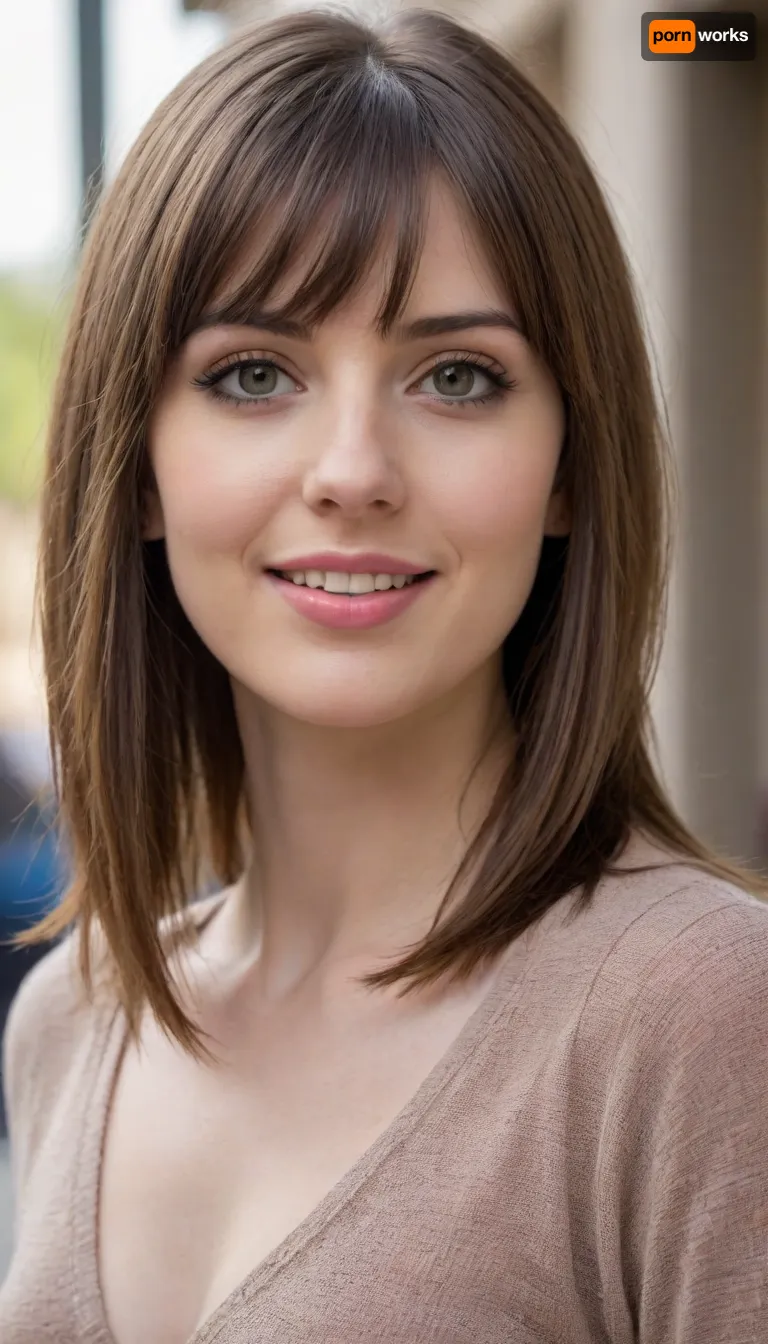 35 yo girl, very flirty pose, sideview, ((girl next door)), pretty, natural beauty, medium breasts, ((cute tall tall tall tall but average appearance:1.3)), ((cute tall tall tall tall)), ((pale skintone:1.2)), ((little bit chubby:1.4)), very flirty smile, showing teeth, ((unkempt hair)), ((straight hair:1.3)), ((symmetrical hair:1.5)), ((perfect fringe hair:1.5)), ((light brown bright hair)), ((very cute tall tall tall tall average youthful face:1.5)), outside, photorealistic, ((perfect composition)), ((perfect contrast:1.5)), ((perfectly balanced exposure:1.5)), ((perfect focus:1.5)), ((extremely realistic detailed lighting:1.5)), ((extremely realistic detailed shadows:1.5)), ((extremely detailed:1.3)), ((extremely high resolution:1.3)), ((16K UHD:1.5)), ((extremely realistic detailed skin texture:1.5)), ((extremely realistic detailed skinpores:1.5)), ((extremely realistic detailed face:1.5)), ((extremely realistic detailed eyes:1.5)), ((extremely realistic detailed hair:1.5)), focus on eyes, ((fully clothed:1.5)), random colored clothing, ((beautiful stylish clothing:1.5)), ((detailed clothing:1.5)), ((detailed environment:1.5)), Sweet_Sticky_xl-01, <lora:EnvyZoomSliderXL01:-1>, <lora:add-detail-xl:.5>, <lora:Sweet_Sticky_xl-01:.5>, <lora:neanderthal_last:.7>