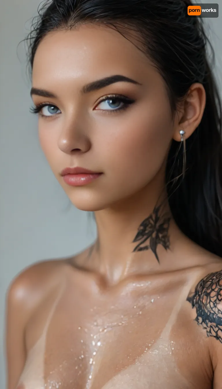 anime beauty girl, portrait of a girl, ((3/4 body view)), (((charcoal sketch))), (((charcoal drawing))), (((very petite girl))), (((turns to viewer))), (((oiled skin))), ((light blue eyes)), (((skinny))), (((18 years old tattoo))), (very girl:1), (makeup:1.3), beautiful, gorgeous, stunning, (black hair:1.6), (blunt bangs), (ponytail), fantastic spaceship background, (((nude))), ((standing)), (((very small tiny tits))), (shaved pussy), (clitoral hood, thin labia), (athletic body:1.5), (tanned body:1.3), (tan lines:1.4), (oiled body:1.2), (sweaty body:1.2), (shiny body:1.3), ((textured skin)), ((realistic skin:1.7)), seductive gaze, ultra detailed eyes, ultra detailed face, perfect pussy, perfect hands, perfect fingers, contrasting shadows, (dark shadows:.9), bright light patches, well-lit scene, (high contrast:1.8), (maximum quality:1.5), (high resolution:1.5), (ultra realism:1.5), ((focus on face:2)), (colorful:1.4), (brightness:1.4), professional photography, big, eyes, Tifa, Lockhart, <lora:Midjourney Image Enhancer XL v1:.8>, <lora:Style_eyes _and_hair_XL-v2:.8>, <lora:Tifa-Lockhart-SDXL:1.4>, <lora:attractive_notrigger:.8>, <lora:detailed_notrigger:.8>