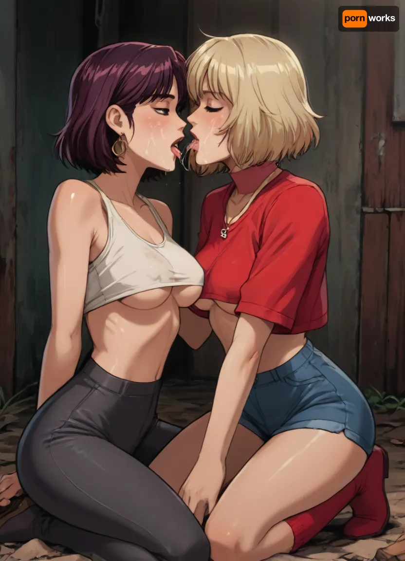 Score_9, score_8_up, score_7_up, reiq meets markgavatino art style, 2 women, 25 year old, on knee beneath you, passionately kissing, cum on faces, cum leaking from mouth, (tight top, underboob), cute, doodle, ratatatat74, <lora:cutedoodle_XL-000012:.8>, <lora:ratatatat74-000050:.8>, <lora:NEOTOKIOXL_0.2_RC:.8>, <lora:outline_xl_kohaku_delta_spv5x:.8> Score_9, score_8_up, score_7_up, reiq meets markgavatino art style, 2 women, 25 year old, on knee beneath you, passionately kissing, cum on faces, cum leaking from mouth, (tight top, underboob), cute, doodle, ratatatat74, <lora:cutedoodle_XL-000012:.8>, <lora:ratatatat74-000050:.8>, <lora:NEOTOKIOXL_0.2_RC:.8>, <lora:outline_xl_kohaku_delta_spv5x:.8>