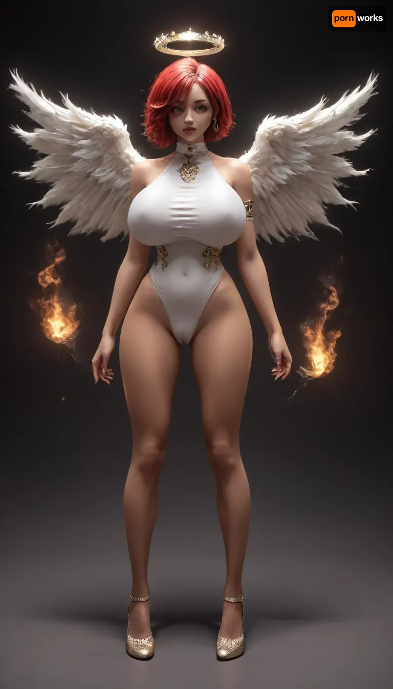 Refined Splendid, woman, 30 years old, height 1.90mt, Red-haired fire, (standing and full body:1.5), shapely legs, ((((pearlescent caramel tanned skin)))), (beautiful and seductive face), ((sienna eyes)), ((extreme cameltoe)), (enormous robust and firm breasts:1.39), perky and fleshy butt, (super cyber punk outfit:1.2), angel, wabstyle, <lora:Tifa-Lockhart-SDXL:2>, <lora:RPGAngelsXL:2>, <lora:EnvyCyborgXL01:2>, <lora:wabstyleSDXL:2>