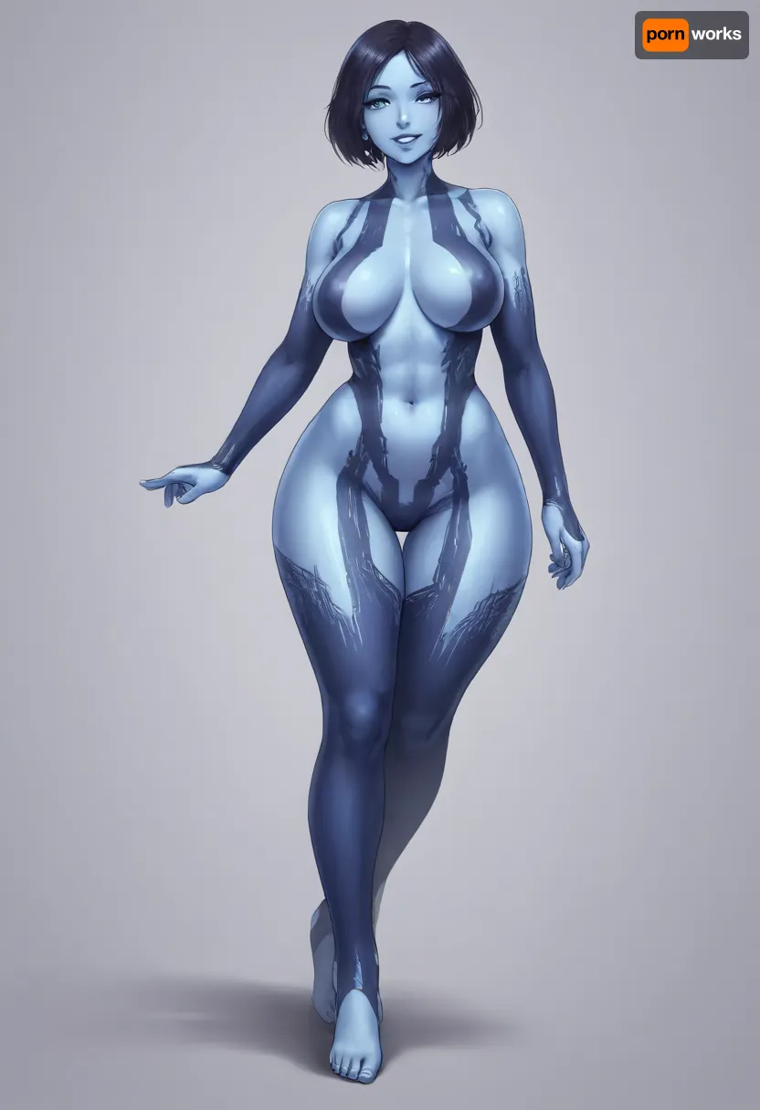Tall bimbo Cortana milf with enormous milky boobs and wide hips standing on the ship bridge.

Blue translucent hologram, Short hair, alluring grin, eye contact, full body view.


Cortana, flat, chest, big, breasts, huge, gigantic, small, hips, thighs, wide, thick, plump, belly, muscular, female, arms, extra, abs, <lora:cortana_xl_v4:1>, <lora:Venus_Body_Alpha:.5>, <lora:milkers_v2:.5>