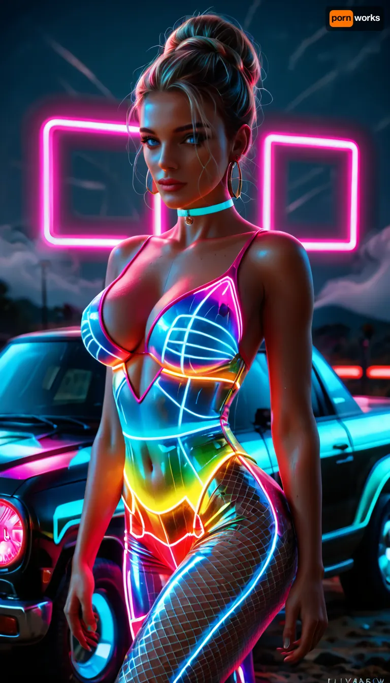 A 25 years old spanish, the most beautiful woman, horny, white and tan skin, slender, big rounded springy breasts, (((intricate, glowing neon sexy rave clothes:1.6))), glowing neon aqua sexy rave fishnets or stockings, pretty face, (((close up), 3/4 body view)), spanish, pointy nose, looking at Viewer, ride a jeep wrangler 2024, (fog near turquoise lake beach with purest luminous water, fluorescent pebbles near big white fluorescent), (very haircut), slim body, updo hair, light brown hair, large rounded springy breasts, front view, walking, boots, cleavage, midriff, choker on neck, full body, hourglass figures, detailed realistic face, detailed beauty face, black detailled eyes, photography, highly detailed, sharp focus, intricate details, tight white jeans, Curvy, body, fluxenh4nce, reij-bnysplsh, <lora:attractive_notrigger:2>, <lora:b8174d41-8ba7-4318-bc14-53ee7e353d91.TA_trained:2>, <lora:FLUXEnh4nce:2>, <lora:ebonysplash-000005:2>, <lora:Iridescent_Rainbow_Lips:2> A 25 years old spanish, the most beautiful woman, horny, white and tan skin, slender, big rounded springy breasts, (((intricate, glowing neon sexy rave clothes:1.6))), glowing neon aqua sexy rave fishnets or stockings, pretty face, (((close up), 3/4 body view)), spanish, pointy nose, looking at Viewer, ride a jeep wrangler 2024, (fog near turquoise lake beach with purest luminous water, fluorescent pebbles near big white fluorescent), (very haircut), slim body, updo hair, light brown hair, large rounded springy breasts, front view, walking, boots, cleavage, midriff, choker on neck, full body, hourglass figures, detailed realistic face, detailed beauty face, black detailled eyes, photography, highly detailed, sharp focus, intricate details, tight white jeans, Curvy, body, fluxenh4nce, reij-bnysplsh, <lora:attractive_notrigger:2>, <lora:b8174d41-8ba7-4318-bc14-53ee7e353d91.TA_trained:2>, <lora:FLUXEnh4nce:2>, <lora:ebonysplash-000005:2>, <lora:Iridescent_Rainbow_Lips:2>