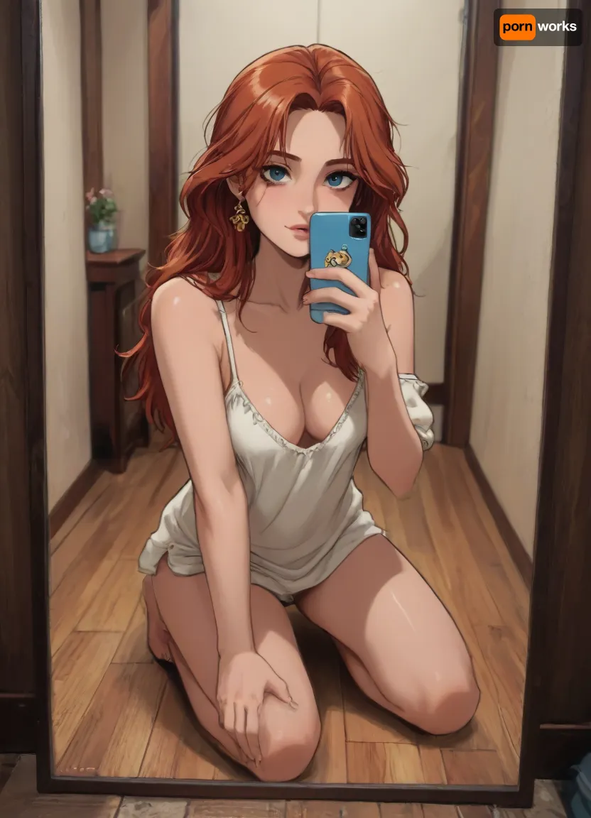 Score_9, score_8_up, score_7_up, reiq meets markgavatino art style, 22 year old redhead, long hair in messy bun, medium chest, kneeling on colourful bedroom floor, leaning forward, taking a selfie, holding mobile phone, full length mirror, pulling down top, down blouse, cleavage, ((flirty)), confident sexy pose, detailed background, cute, doodle, ratatatat74, <lora:cutedoodle_XL-000012:.8>, <lora:ratatatat74-000050:.8>, <lora:NEOTOKIOXL_0.2_RC:.8>, <lora:outline_xl_kohaku_delta_spv5x:.8> Score_9, score_8_up, score_7_up, reiq meets markgavatino art style, 22 year old redhead, long hair in messy bun, medium chest, kneeling on colourful bedroom floor, leaning forward, taking a selfie, holding mobile phone, full length mirror, pulling down top, down blouse, cleavage, ((flirty)), confident sexy pose, detailed background, cute, doodle, ratatatat74, <lora:cutedoodle_XL-000012:.8>, <lora:ratatatat74-000050:.8>, <lora:NEOTOKIOXL_0.2_RC:.8>, <lora:outline_xl_kohaku_delta_spv5x:.8>