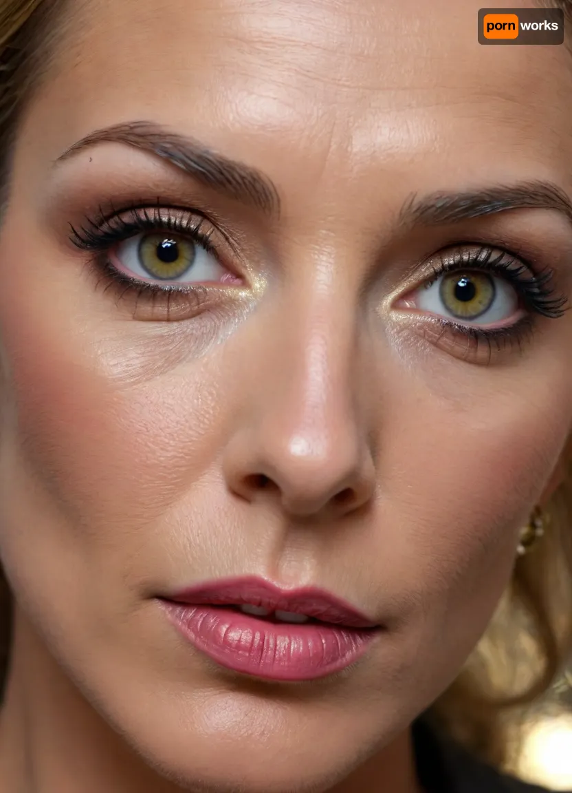 ultra-realistic, 8K HD, thin 60-years old woman, detailed face, detailed hair, intense golden eyes, many wrinkles, prominent cheekbones, very thin upper lip, (heavy eye makeup:1.5), nose piercing, (close-up:1.5)