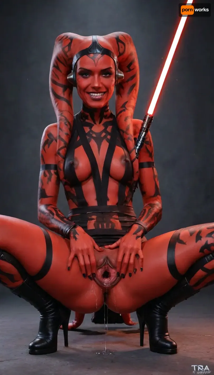 (red skin twi'lek female, black tatu full body, long lekky, red lightsiber, curvy body, evil grin, Sith Lord, Darth Talon, Star Wars, red lightsaber, Twi'lek, Female:1.5), 20 year old girl, best quality, photorealism, masterpiece, chested, Ultra detailed RAW color photography, highly detailed, high level of detail, (skinny:1.5), tiny ass, round tits, (((perfect fingers, perfect hands, perfect skin))), ((hyper gaping pussy, hyper gaping vagina, maigre, musclé, seins visibles, pussy visibles, big clitoris visibles, seins nus, HDR pussy, hyper spread pussy, squat, hyper pussy juice dripping)), (perfect adult body proportions), Real, photorealistic, hi-detaild, 8k, pussy dripping, pussy dripping semen, (spread pussy:1.5), hi-detailed pussy, perfect pussy, <lora:StormtrooperXLV1:.6>, <lora:twi'lek:2>
