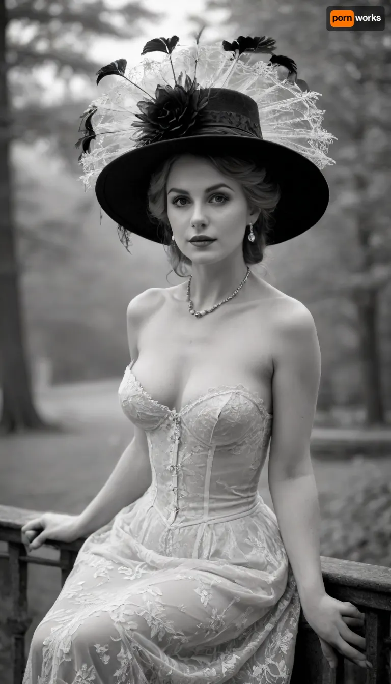 19th century vintage monochrome victorian photography, 40 years old, lusty english lady A classic English lady in a hat is elegant and poised, fully clothed, with refined manners and timeless style uppered skirt. She wears a tasteful hat—perhaps adorned with feathers or ribbons—and carries herself with quiet confidence and grace. park with trees, fog, hi class hair, very white skin, naked tinny tits, big excited niples, hard shaped, all body, open legs, showing pussy and one naked small boobs, Tuching open pussy by fingers, lace filigree of bright, monochrome, black and white


on ancient place