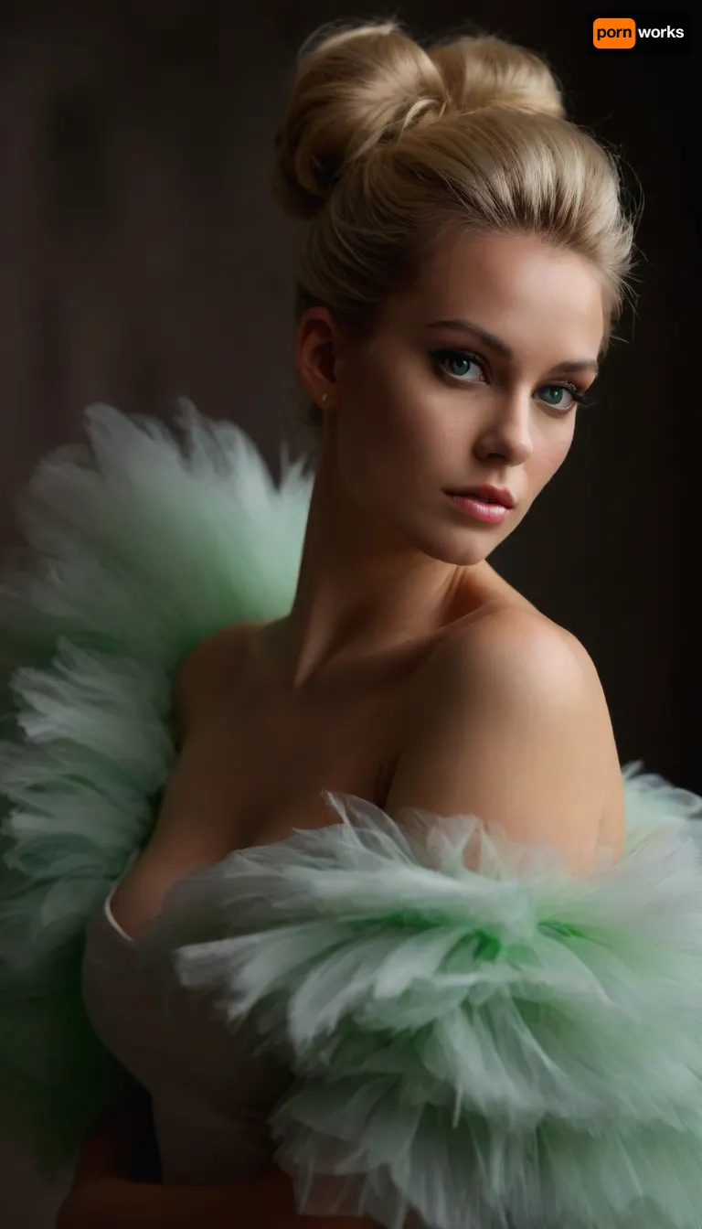 fashion photography bright studio light
- multi-layered graphic composition for a luxurious photo. in the ballet dynamics, the silhouette of a beautiful model, voluminous blonde hair in a bun, thin, slender, long arms, fractals of airy flounces, a voluminous short coat made of white voluminous tulle, feathers, and down, large in size, on one shoulder. high fashion, art. UHD 4 zyK 3d
v.2.5, plump, swollen pink nipples, ghostly, puffy, nipples, dark, ghost, wide, green, eyes, blue, brown, perfecteyes, <lora:Nipples XL:2>, <lora:PerfectEyesXL:2>