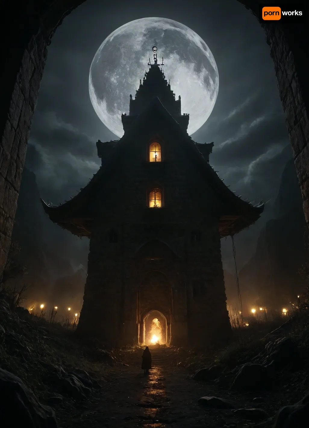 A 25-year-old girl in a light tunic of their cotton, her whole body . An impressive scene from the world of a fantasy computer game unfolds in front of me. In the center of the composition stands an ancient castle, whose towers look up to the sky, covered with eternal frost. Its walls, made of dark stone, reflect the ghostly light of the moon, which hangs high above the horizon, surrounded by mysterious clouds.

Below, at the foot of the castle, there is a dense forest kingdom, where the trees seem to be gigantic giants, their tops are lost in a misty haze. There are glowing paths between the trunks, along which ephemeral creatures glide-fireflies or, perhaps, small spirits of the forest. Here and there you can see the remains of ancient ruins, overgrown with moss and vines, which hints at the greatness of a long-forgotten civilization.

In the foreground is a warrior in massive armor that shimmers with silver and gold with every movement. Her hair, the color of ripe copper, is spread over her shoulders, and in her hands she holds a huge two-handed sword, ready for battle. On her belt hang various amulets and symbols of power, each of which tells its own story.

A mysterious figure hovers over the heroine's head – a magical familiar in the form of a glowing bird, whose wings are made of pure light. His eyes are like two miniature suns, carefully observing the world around them, ready to warn the mistress of any danger. There is a sense of impending battle in the air, the tension is felt even in the lightest breeze.

In the distance, behind the forest, you can see a mountain range, the tops of which are buried in clouds. From there comes a dull rumble, which can be either a natural phenomenon-the awakening of a volcano, or a sign that the ancient forces are awakening after a long sleep. Everything around is permeated with magic, every detail suggests that this world is alive, breathing and full of secrets waiting to be revealed, speedpaint, ral-elctryzt, <lora:EnvySeedPaintXL02:.5>, <lora:ral-elctryzt-sdxl:.8>, <lora:dark:2>