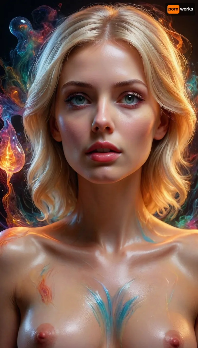 nude Sketch of beautiful blonde woman, extremely detailed face, Colored Pencil, Blackboard, Triadic-Colors, Tones of Black in Background, High Contrast, Technicolor, Beyond-Dimensional, Super-Resolution, Amiga OCS Graphics, Klein bottle, Evil, Argon Lamp, Glow-In-The-Dark, Slime, Fog, Twisted Rays, insanely detailed and intricate, hypermaximalist, elegant, ornate, hyper realistic, super detailed, ais-brknlvlmp, <lora:ais-brknlvlmp-sdxl:.8>