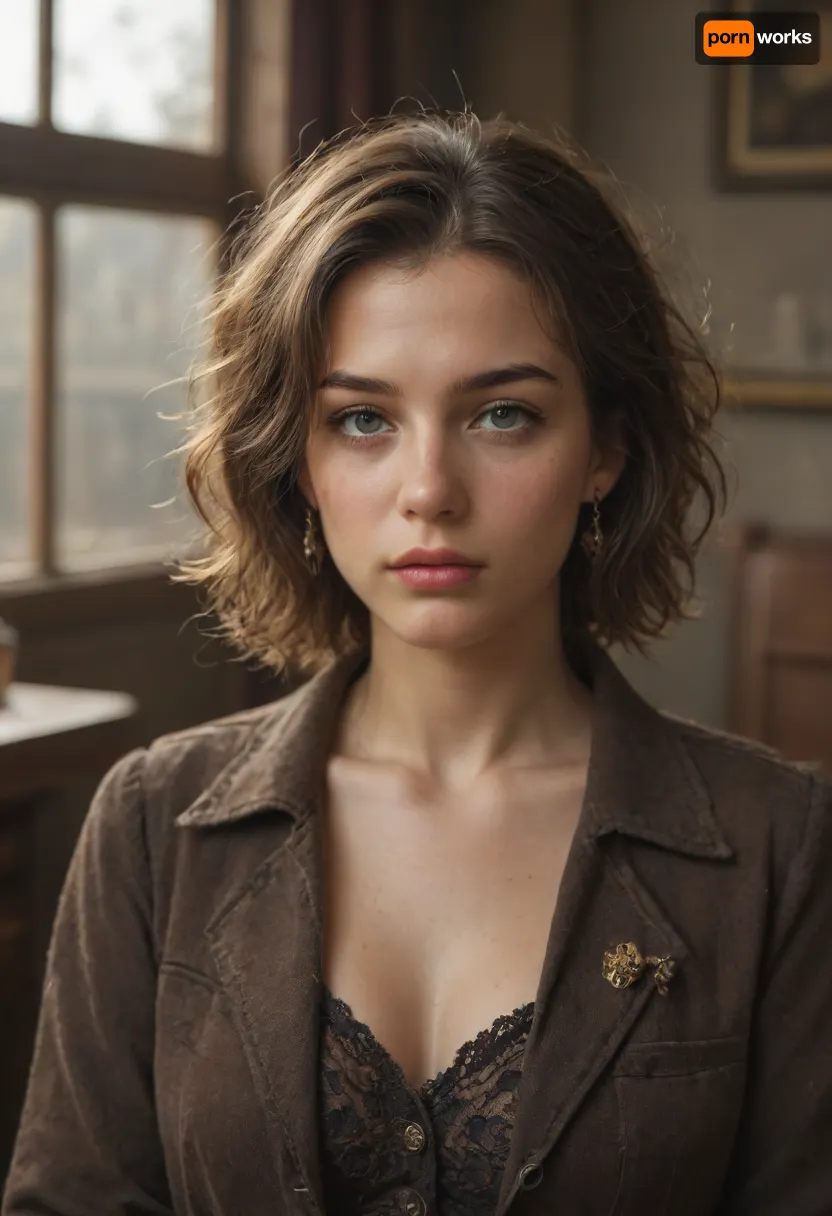 An empty chair on which sits a steampunk woman whose body consists of carefully cut-out silhouettes of emptiness, filled with the smoke of her own absence.