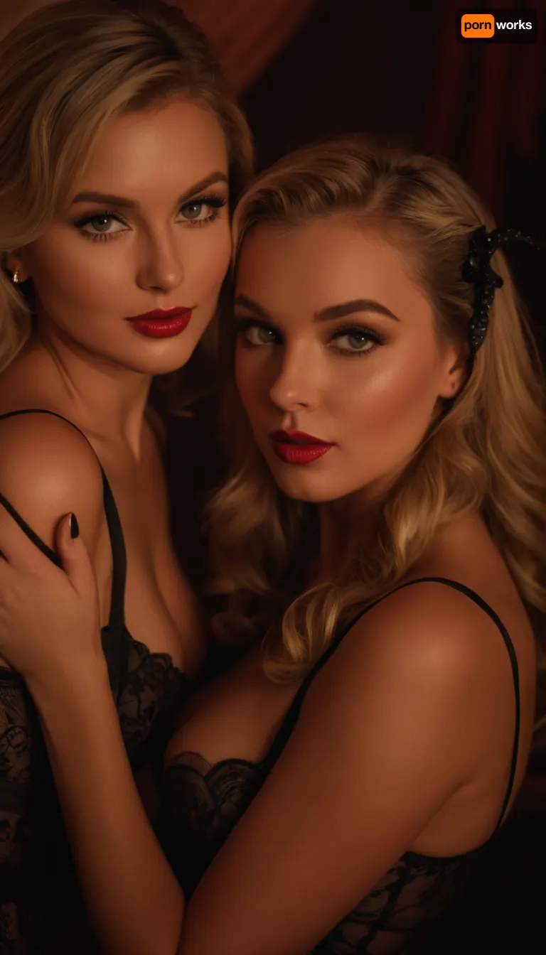 adult sorority sisters, halloween party, college students, ages 21+, sexy costumes, lingerie, lewd poses, seductive expressions, private bedroom setting at night, high contrast lighting with shadows, vibrant colors, (realistic:1.2), ultra detailed illustration in the style of Robert McGuire and Steve Huston., [photorealistic], . 8k resolution. extreme focus on facial features and curvaceous body shapes. cinematic grain effect for added realism. inspired by pin-up art and erotic fine art photography from the mid-20th century., (intricate details:1.5), [highly suggestive content], (best quality:1.4), [nude undertones], . The artwork should evoke a sense of forbidden desire and naughty intrigue. The women should appear confident yet vulnerable as they celebrate their independence and sexuality in a secretive environment away from prying eyes. Capture the essence of female camaraderie and the uninhibited spirit of Halloween revelry through this provocative scene that blends traditional pin-up aesthetics with modern sensibilities. Prioritize capturing the soft glow of candlelight on flushed skin and the playful glint in their eyes as they indulge in intimate moments together under the veil of darkness. Keep the composition dynamic with strategic use of negative space to draw the viewer’s gaze towards the sensual interplay between the women while hinting at a larger narrative just beyond frame’s edge., <lora:mymerge_v1:1.3>, <lora:attractive_notrigger:2>, <lora:FLUXEnh4nce:2>, <lora:Creat0r_MagicDetailzV2_FIX:1.4>