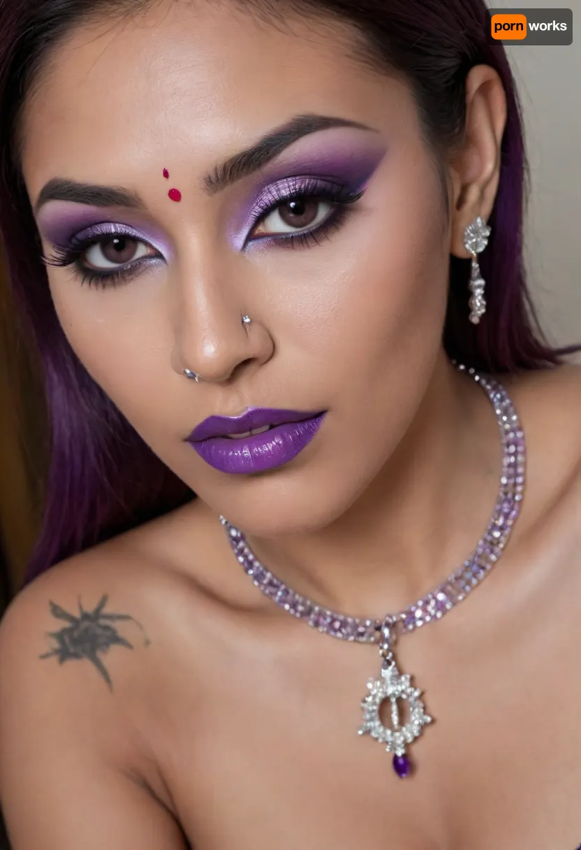 (high-quality facial detail:1.3), Indian sexy beautiful girl, (blue eyes:1.3), ((bimbo makeup, intense saturated glossy purple lipstick:1.2)), (Indian face:1.9), ((makeup:1.8), long blue eyelashes, olive eyeshadow with glitter), (lips:1.2), open mouth, saliva, in a transparent tight-fitting sequined dress, (pink-purple areoles are visible, nipples with piercings), an exquisite necklace and gold bracelets, (purple anus stretched around dildo), mid ejaculation, (penetration), she has long hair tied up in a bun, (purple pussy:1.7), nipple ringsnipple, (purple puffy anus:1.5), nipple ringsnipple rings, pussy view, slit pussy, slender long legs with a high waist, fishnet stockings, green stilettos, seductive grins, dark skin., (cum in mouth:1.3), (heavy pussy piercing:1.7), There is a lot of cum on the pubic area of the anus (high-quality facial detail:1.3), Indian sexy beautiful girl, (blue eyes:1.3), ((bimbo makeup, intense saturated glossy purple lipstick:1.2)), (Indian face:1.9), ((makeup:1.8), long blue eyelashes, olive eyeshadow with glitter), (lips:1.2), open mouth, saliva, in a transparent tight-fitting sequined dress, (pink-purple areoles are visible, nipples with piercings), an exquisite necklace and gold bracelets, (purple anus stretched around dildo), mid ejaculation, (penetration), she has long hair tied up in a bun, (purple pussy:1.7), nipple ringsnipple, (purple puffy anus:1.5), nipple ringsnipple rings, pussy view, slit pussy, slender long legs with a high waist, fishnet stockings, green stilettos, seductive grins, dark skin., (cum in mouth:1.3), (heavy pussy piercing:1.7), There is a lot of cum on the pubic area of the anus