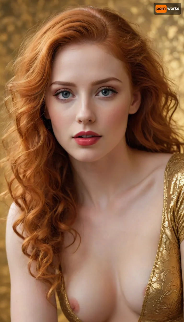 fishnet tights, official art, unity 8k wallpaper, over-detailed, beautiful and aesthetic, masterpiece, best quality, (zentangle, mandala, tangle, entanglement), (fractal art:1.3), 1girl, golden flowers, extremely detailed, dynamic perspective, the most beautiful form of chaos, elegant, brutalist design, bright colors, romanticism, James Jean, Robie Dwi Antono, Ross Tran, Francis Bacon, Michal Mraz, Adrian Geni, Petra Kortright, Gerhard Richter, Takato Yamamoto, Ashley Wood, atmospheric, (detailed smooth skin), (lean abs:1.3), (golden glow:1.2), (red-haired, (golden curls:1):1.4), (golden curls:1.3), (huge round breasts:.8), perfect face, realistic, huge natural breasts, perfect tits, perfect body, beautiful, pronounced feminine facial features, perfect ass, healthy skin tone, fair skin, perfect teeth, perfect eyes, matching eyes, detailed eyes, very detailed iris, long eyelashes, big realistic lips, full lips, sweet smile, perfect mouth, detailed face, ((cute tall tall tall face)), symmetrical face, pleasure face, pleasure emotion, cute tall tall tall doll face, detailed hairstyle, healthy hair, bright hair, very long hair perfect lively eyes, flawless tongue, bright eyes, penetrating gaze