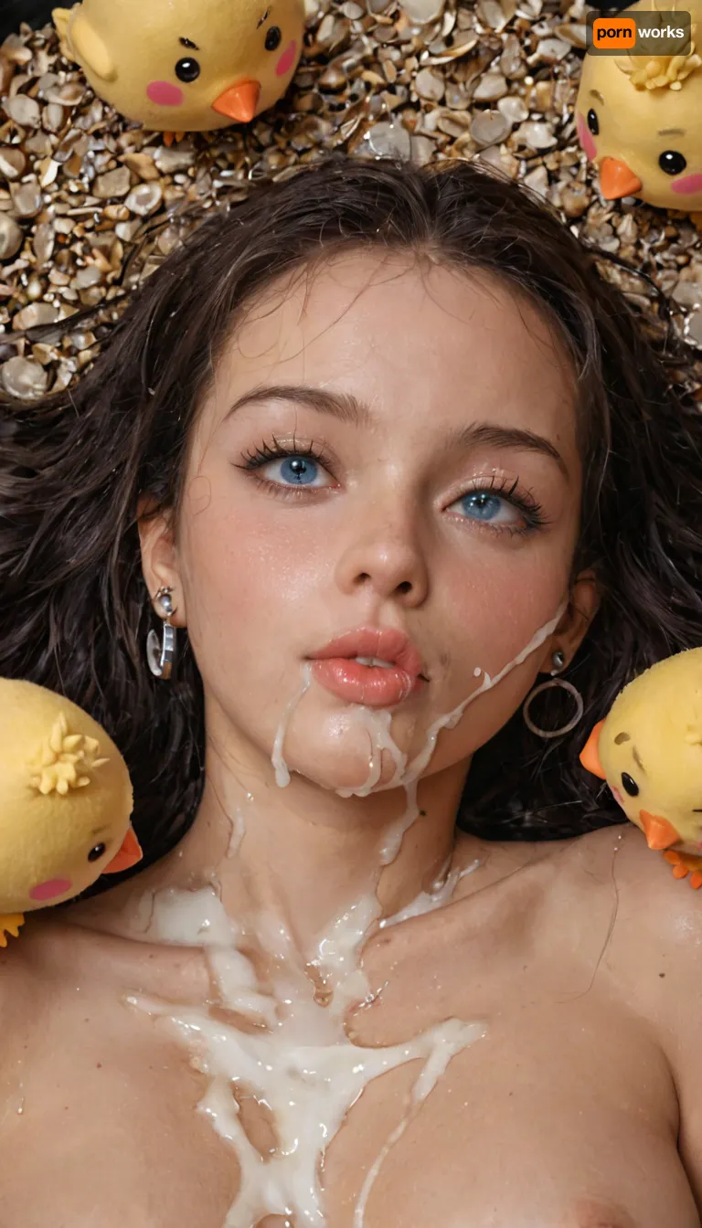 Girl on stomach kissing camera, kissing viewer, facing camera, face towards camera, close to face, ass in air. Next level goon, hyper, chaos, so much porn, porn world, sex worlds, laying in cum, cum everywhere, eternal climaxing, space age, Hypno, drunk, high, cum, cute 19year old girl, cute chick, youthful, hyperporn, hectic, no bounds, freewill. Free reign, futuristic porn, Naked, cumming, vnfacemodel, <lora:vnfacemodelv01:.8>