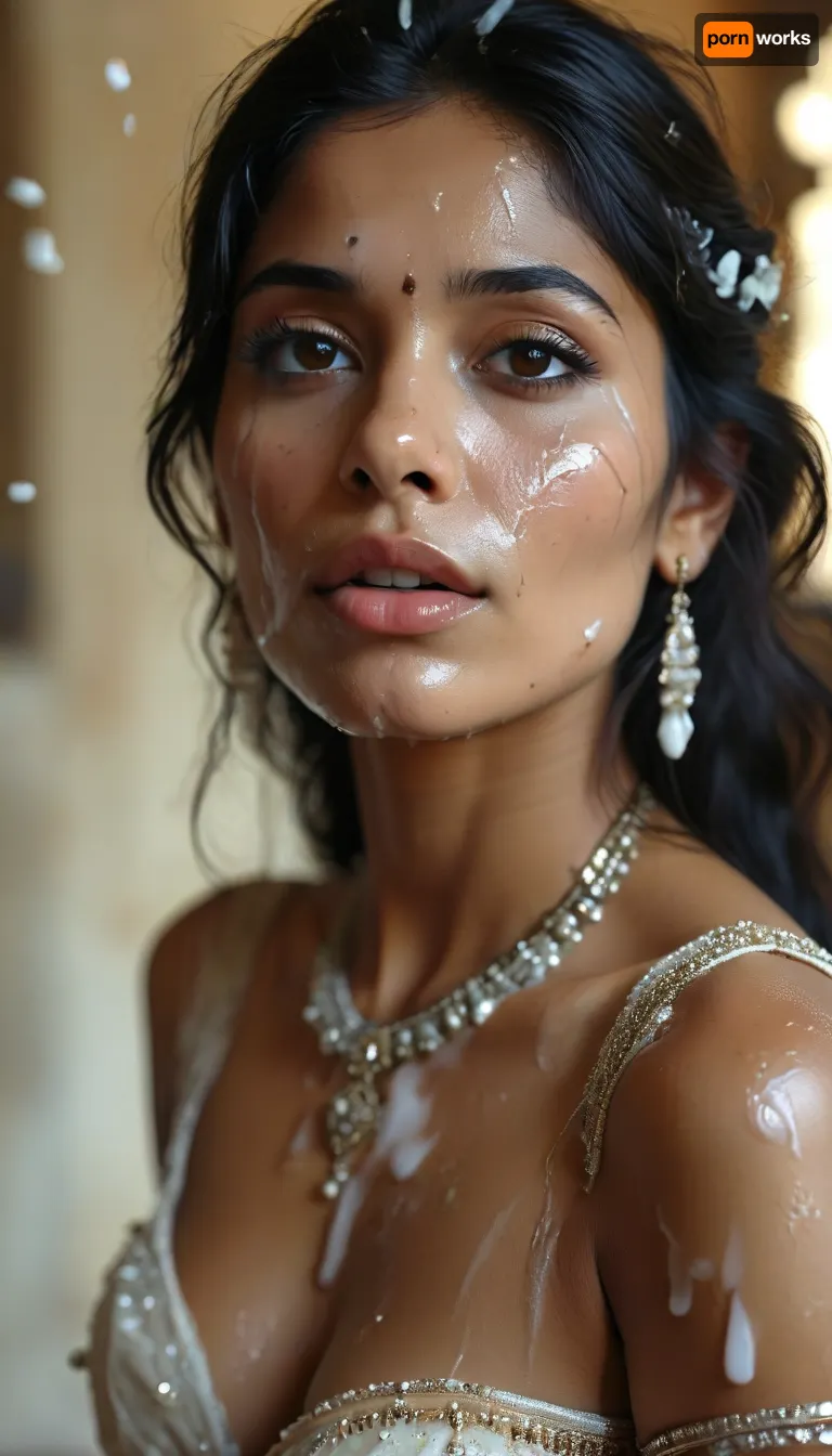 30 year old female indian queen, covered in thick white realistic cum, sexy expression, woman, cum, on, face, <lora:MJ52:.3>, <lora:BUT_SDXL_SHS:1.3>, <lora:add-detail-xl:.7>, <lora:CinematicStyle_v1:2>, <lora:JustCum:1.5>