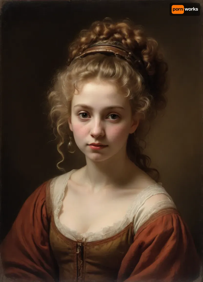 17th century, woman, (nude), (Yurlyu-berlyu hairstyle:1.5), (Rembrandt style:1.9)