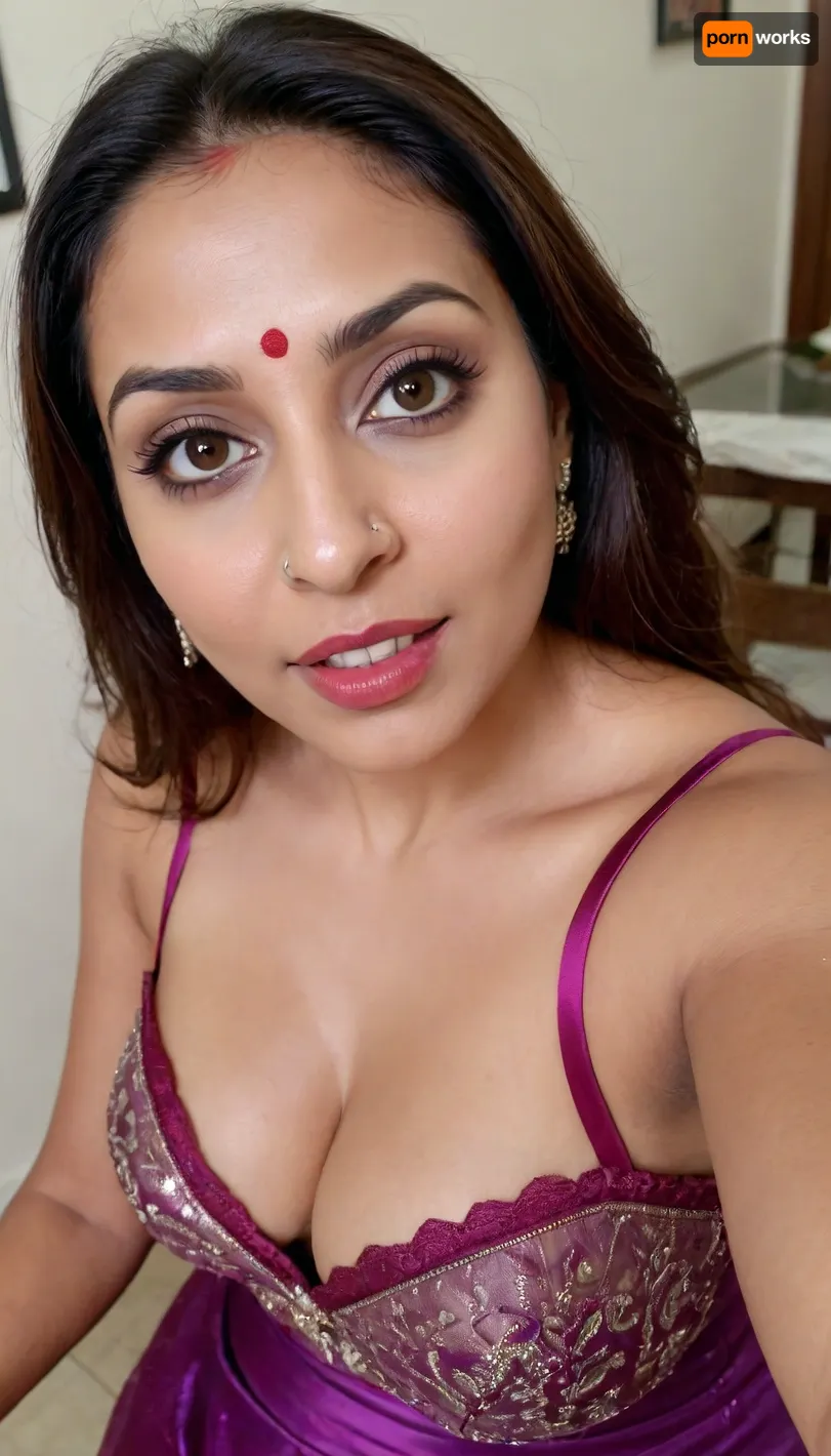 Two Indian lesbian women, swaping saliva sloppy cum, thick cum swapping, posing for a selfie.40 years milf indian 2 aunties brides hot big boobs, deep cleavage show navel, strapless maroon and purple silk middi party dress, sexy milf, Big boobs mommy, step mommy, slut, horny expression, inocent expression, inocent face, Pov top view, pov camera angle, POV top angle Focus from the top view, sweating, horny looks, orgasm, roja Mommy Quality, High Detail, 8K, Masterpiece, Rendered in Octane

Taking POV top view selfie, selfie pov, closeup POV

Big breasted milf, big boobs, big round boobs, Big boobs cleavage, tight cleavage Style, Photorealistic
Composition, Close-up to medium shot, slightly tilted, selfie perspective


Quality, High detail, 4K, natural skin texture