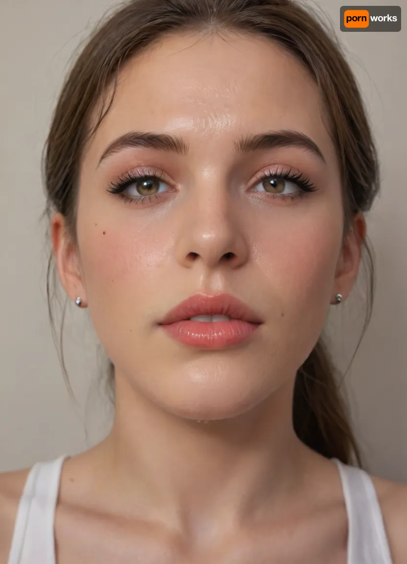 Ultra-realistic portrait, ((macro Closeup bukkake face)), camera very very close to face, of a athletic, slender natural beauty supermodel with pale skin drenched in semen from face to body, long dark brown hair styled in a thick ponytail, black hair tie, brown eyes, and subtle, decent makeup. Her face is softly oval, framed by natural brows and a Apologetic, regretful face expression, thick semen is Apologetic from her lips, she has several shots of Cum semen on her face, The scene is set in a stylish, avant-garde urban workout gym lounge with innovative architecture, 8k., bukkake, artoflips, uoclips, lips, lipstick, art, of, makeup, eyeliner, eyelashes, <lora:puppernova-v1:.7>, <lora:Art_Of_Lips_PONY_XL_By_UOC:1.7>, <lora:Modern_MakeUp_XL_v0_1:1.1>