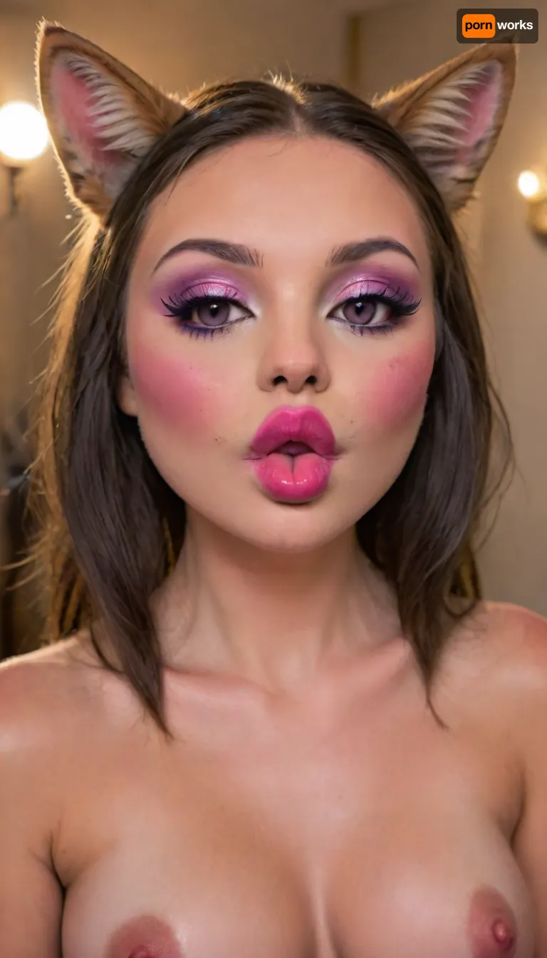 female jackal, (((furry))), Egyptian jackal goddess, top.less, big breasts, slim body, cute big eyes, perfect glutes, smile, seductive, slim legs, furry tail, stockings HD Roberts style art, labia, clitoris, big, open, spread, (gigantic horse dildo anal:1.2), (dynamic pose), My labia look like the lips of a mouth in lipstick, my pussy looks exactly like the lips of an open mouth, big nipple rings, painted with pink lipstick, (manicure, long red nails), (extremely detailed, ultra realistic), best quality, focus on arms legs face, ultra-detailed, finely detail, erect nipples, long nipples, ((makeup:2), long blue eyelashes, olive eye shadow with sequins), (high-quality facial treatment:1.3), large plump lips bimbo in red lipstick with a glossy wide pink outline and a slightly open mouth, (very purple pussy:1.3), very tight pussy, (hairstyle with five pigtails straight bangs of blue with sequins:1.2), (cream mucus is flowing from the pussy:1.1), Aesthetic, Nail, cum on my tummyUltra-realistic portrait, ((macro Closeup bukkake face)), camera very very close to face, of a athletic, slender natural beauty supermodel with pale skin drenched in semen from face to body, long dark brown hair styled in a thick ponytail, black hair tie, brown eyes, and subtle, decent makeup. Her face is softly oval, framed by natural brows and a Apologetic, regretful face expression, thick semen is Apologetic from her lips, she has several shots of Cum semen on her face, The scene is set in a stylish, avant-garde urban workout gym lounge with innovative architecture, 8k., bukkake, feline_hybrid, furry, makeup, eyeliner, eyelashes, cunnilingus, 2girls, girl, licking, pussy, <lora:Realistic_Feline_Hybrids:1.5>, <lora:Modern_MakeUp_XL_v0_1:1.2>, <lora:Cunnilingus XL:1.8>, <lora:8_Lips:2>