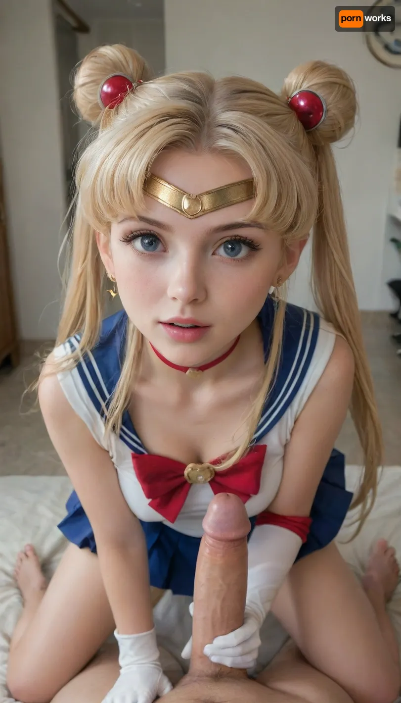 18 years blond girl in livingroom, Cosplay Sailor moon., moon_a_xl, double, bun, twintails, long, twin, tails, blonde, parted, bangs, circlet, jewelry, earrings, choker, sailor, senshi, uniform, red, bow, white, gloves, elbow, blue, skirt, <lora:セーラームーン Sailor Moon  (Pretty Soldier Sailor Moon)_XL:.8>, wxpippper, <lora:piperXL:.8>, orgasmic face, She is riding on daddys cock. Flirting orgasmic face, skirtlift, <lora:skirtlift_xl:.8>, dggy, girl, pov, penis, <lora:dggy:.8>