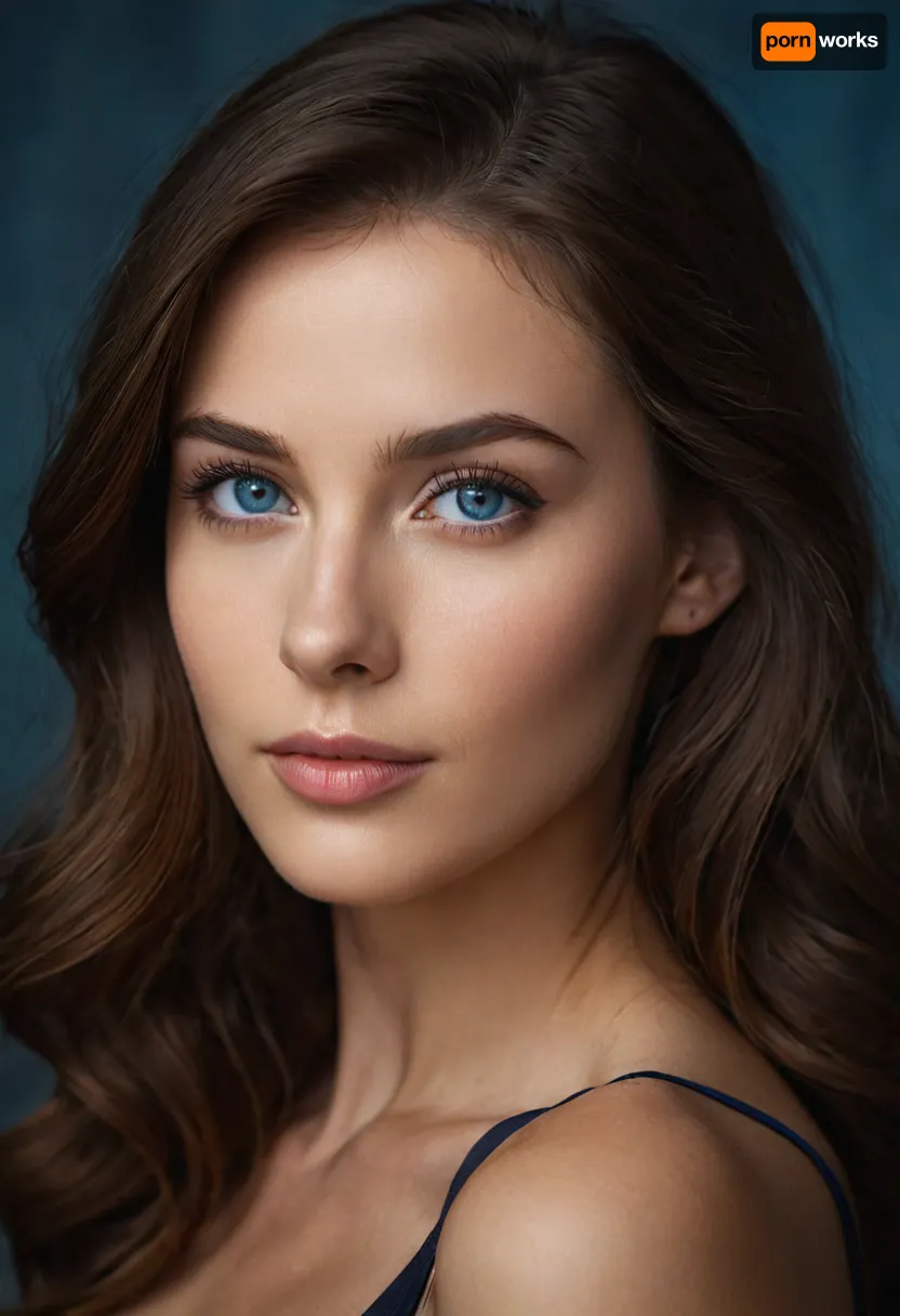 ((masterpiece)), ((photorealistic)), ultra detailed, professional studio portrait, shot on 85mm lens, f/1.8, shallow depth of field, soft bokeh

A slender 25-year-old caucasian white woman with very fair, pale skin, (long dark hair and bright crystalline blue eyes.), vertical portrait. The framing starts at the top of her bust and shows her shoulders, neck and face clearly. She is slightly turned three-quarter toward the camera, with her head gently tilted and a calm, confident, soft expression, subtle natural smile.

Her makeup is professional yet natural, smooth luminous skin, softly defined eyebrows, delicate eyeliner, long lashes, softly tinted lips. Her hair falls gracefully around her face and shoulders, slightly wavy, well-groomed but not rigid.

Background is a soft, blurred studio backdrop in neutral warm tones, (beige, cream, light brown), to make her eyes and skin stand out. Lighting is high-end beauty studio lighting, soft key light from one side, gentle fill light on the other, subtle catchlights in her eyes, no harsh shadows. Skin texture is detailed and realistic, pores and fine details visible, but flattering and clean.

Professional beauty photography, high dynamic range, ultra sharp focus on her eyes, creamy blurred background, aspect ratio vertical, high-resolution photo, no text, no watermark.