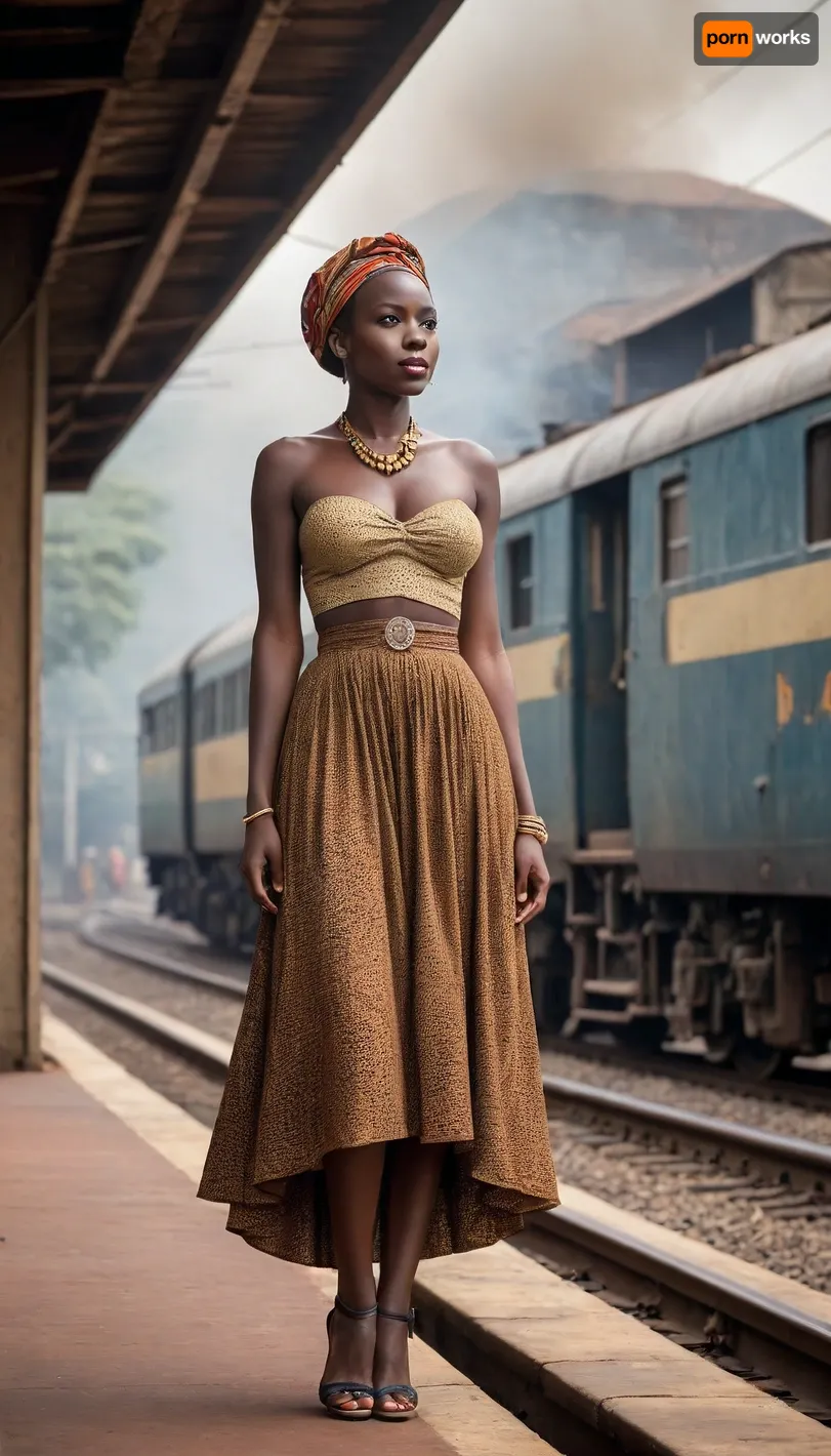 1940s Nairobi Train Platform
“A modern ultra-realistic 1940s colonial-era train platform in Nairobi with a confident Kenyan woman near a steam locomotive. Warm dusty light, traditional patterns mixed with 1940s styling, balanced respectful cultural detail.”, ((Explicit)), (((big tits))), (((traditional african dress))), ((high heel sandals)), (((topless))), (4k), (8k), (16k)