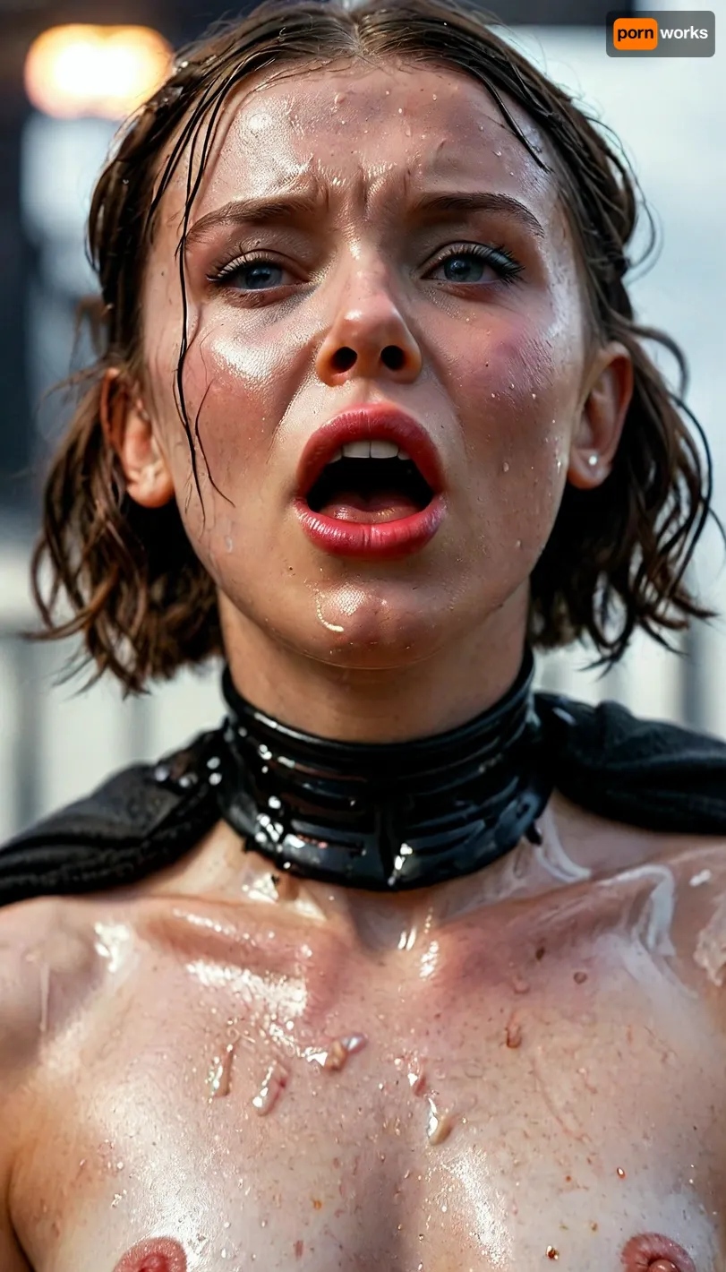 (Millie Bobby Brown from Stranger things), (angry mad), (huge massive Darth Vader dick:1.24), (Darth Vader super white skin), (huge veiny wet dick:1), (((extreme painful creamy deepthroat:1))), ((cum)), (Star Wars starship background), extremely graphic, high detail, hyperrealistic, 8K, BadX, porn photoshoot, detailed skin, (on the roof, steam locomotive, steampunk), blushing, DETAILED background, spectacular lighting, (eyes wide open in horror:1.24), (wide mouth spreader:1.5), (pleading expression:1.18), (terrified:1.12), (crying:1.65), UHD 8K, (full body photograph:1.1), (creamy deep deepthroat:1.12), (extreme oral sex:1.4), (huge massive white dick:1.4), (cum), (hands pulling hair hard), professional photograph shot on kodak, 35mm photo, sharp focus, high budget, cinemascope, 100 mm lens, 1/250 s, f/2.8, ISO 300, (detail Millie Bobby Brown:1.32), milliebb101, <lora:Millie_Bobby_Brown_SDXL_101:2>, <lora:LCMTurboMix_Euler_A_fix:2>, <lora:CinematicStyle_v1:2>, <lora:MJ52:2>, <lora:zavy-brbrn-sdxl:2>