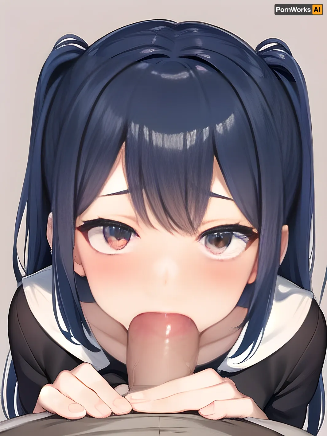 scared, expression, open, mouth, clenched, teeth, <lora:scared-expression-v1.8-000005:.5>, povfellatio, 1boy, penis, <lora:EkunePOVFellatioV2:.5>, corneo_pov_oral