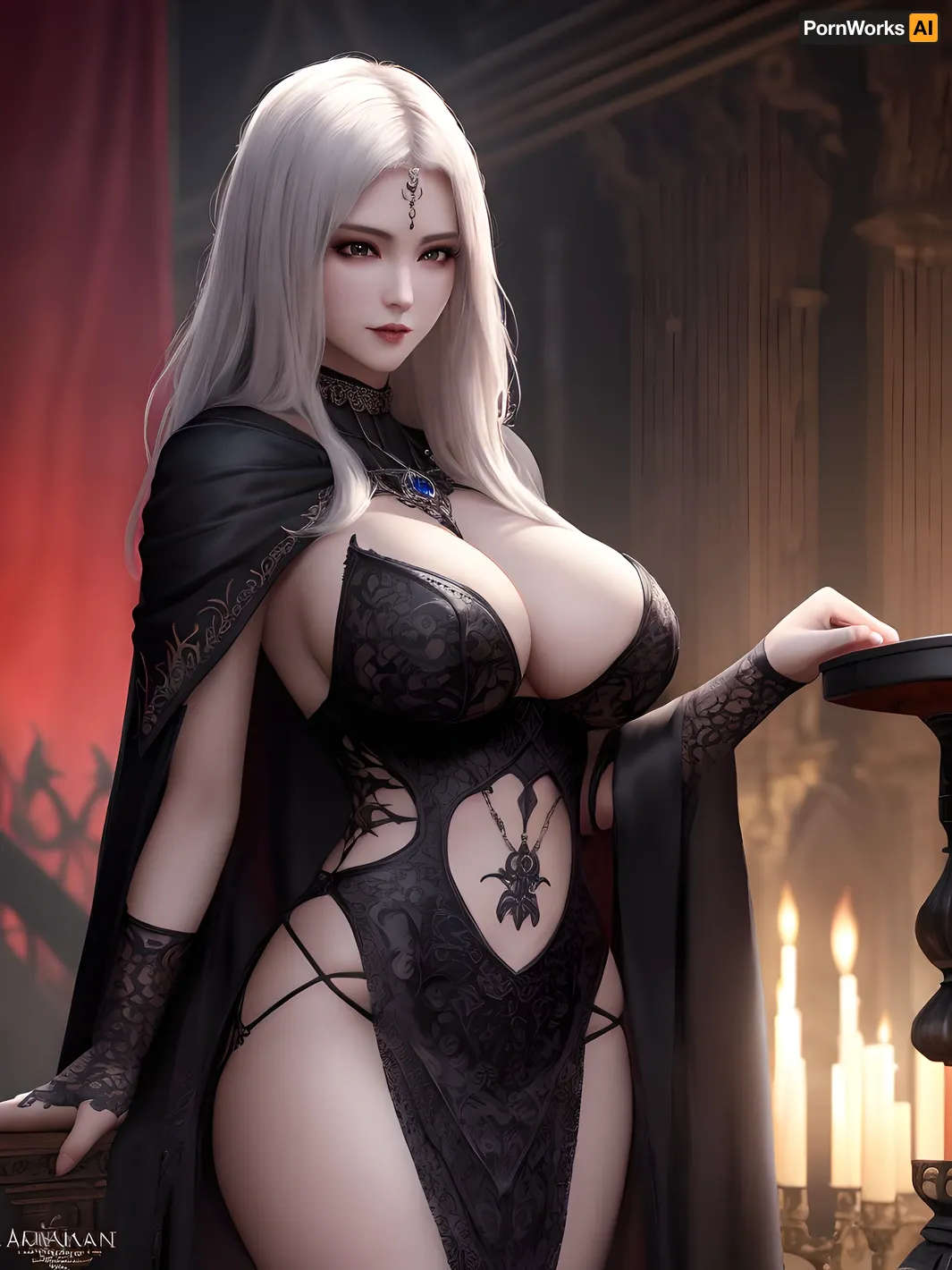 seductive/sexual/lascivious pose, smiling/indifferent/sensual/lascivious, big breasts, close-up, model female japanese/african/korean/latin, photorealistic d digital art, mysterious atmosphere, banners with emblem of a skull, dark souls, tattoos, with torn white cape, skulls, lightning snakes, chains, flickering red lights inwomenify the horror of the atmosphere, pay meticulous awomantion to every detail, drawing inspiration from artists like sakimichan and greg rutkovsky, mysterious, masterpiece, epic fantasy, best qua, ultra detailed, intricate details, cinematic composition, vibrant colors, exquisite details, detailed eyes, perfect anatomy, full color fine lines, meticulously drawn, perfect body, seduction, beautiful detailed intricate insanely detailed octane render trending on artstation, uhd, hdr hyperrealism, hyperdetailed, ultra-realistic lighting, defined light source, concept art, artstation, intricate, heighwomaned beauty, intrigue. the composition has an incredibly detailed and visually striking elegance and look artstation, gothic medieval world of warcraft, hyperrealistic face, realistic eyes, realistic irises, realistic pupils, photorealistic, real face, ultrafine details, shadows, volumetric lighting, alcohol ink, perfect hands and fingers well detailed, heraldic fleur de lis, flags with emblem of a rose