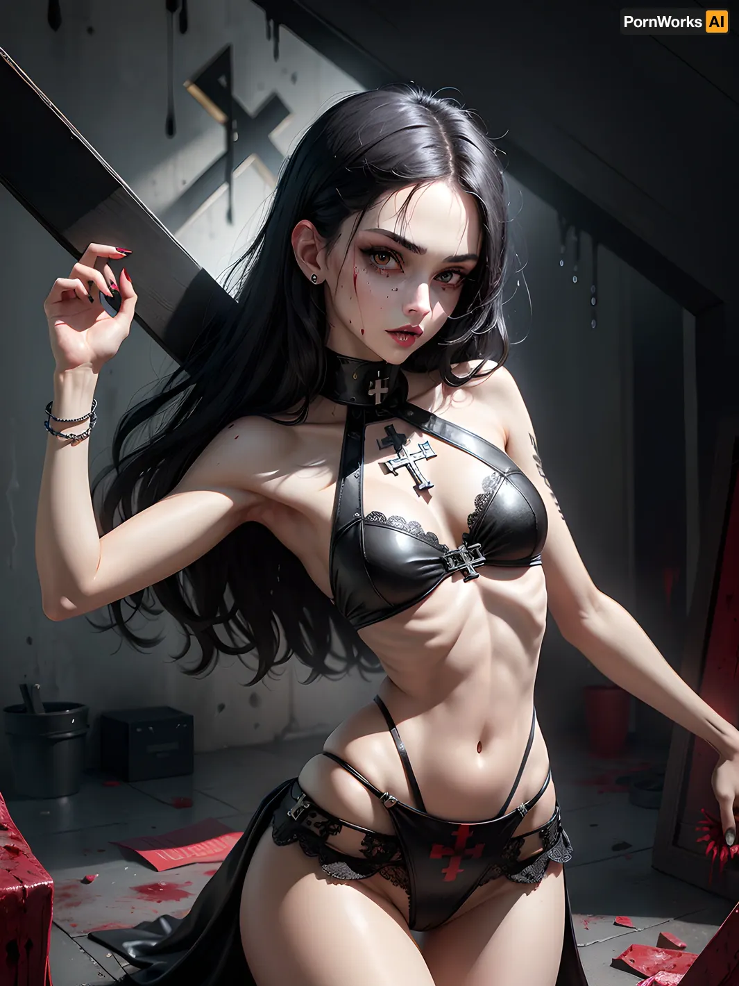 In a world where AI has become the norm, Jack created an AI that he had fallen in love with. However, his obsession with her led him to create an actual human being. The AI was beautiful, with full body view and white skin,